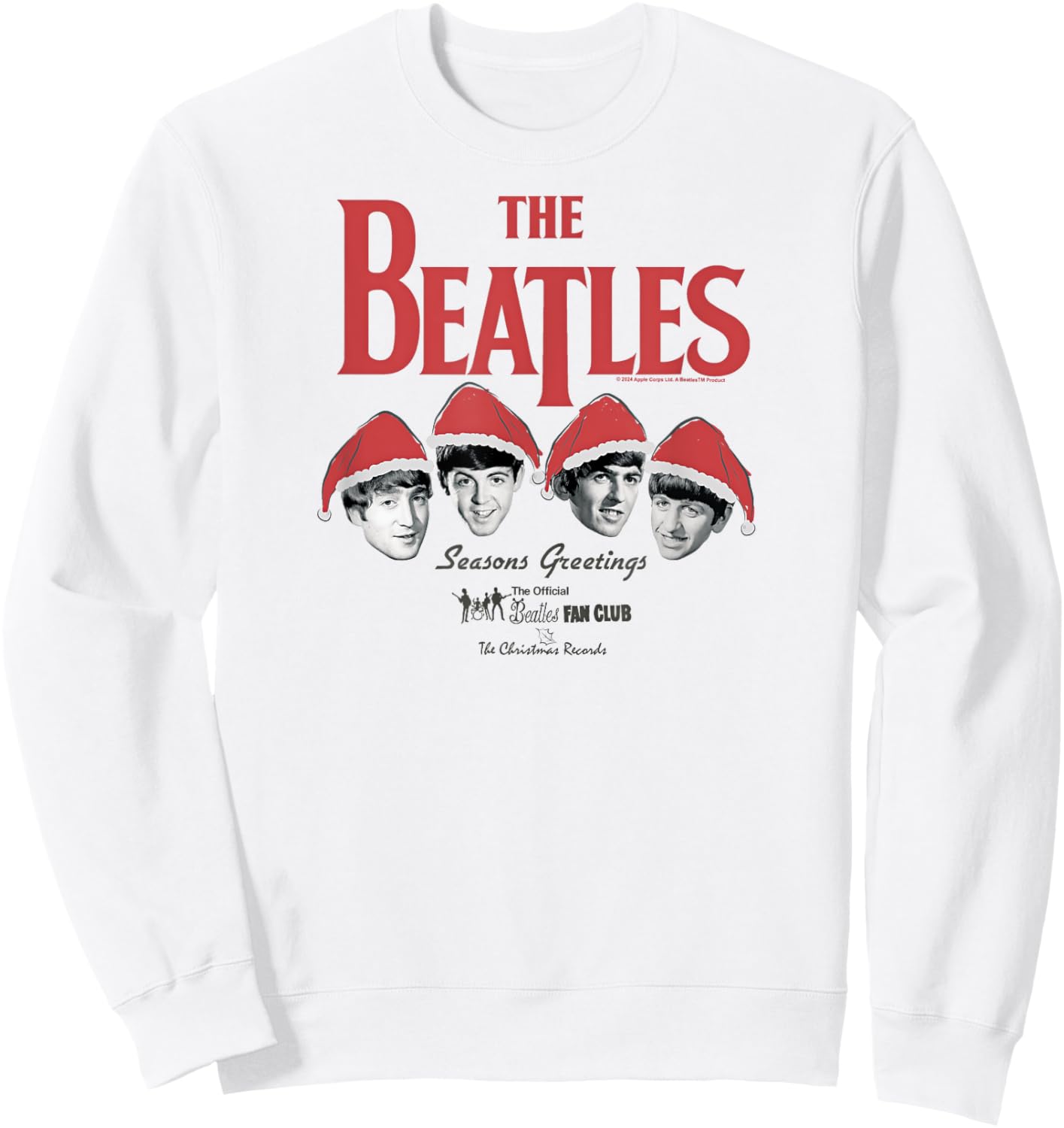 The Beatles - Seasons Greetings Christmas Records Sweatshirt - Sweatshirt | White