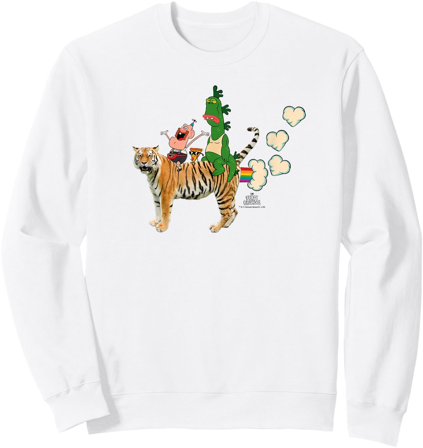 Uncle Grandpa Fart Hearts Sweatshirt - Sweatshirt | White
