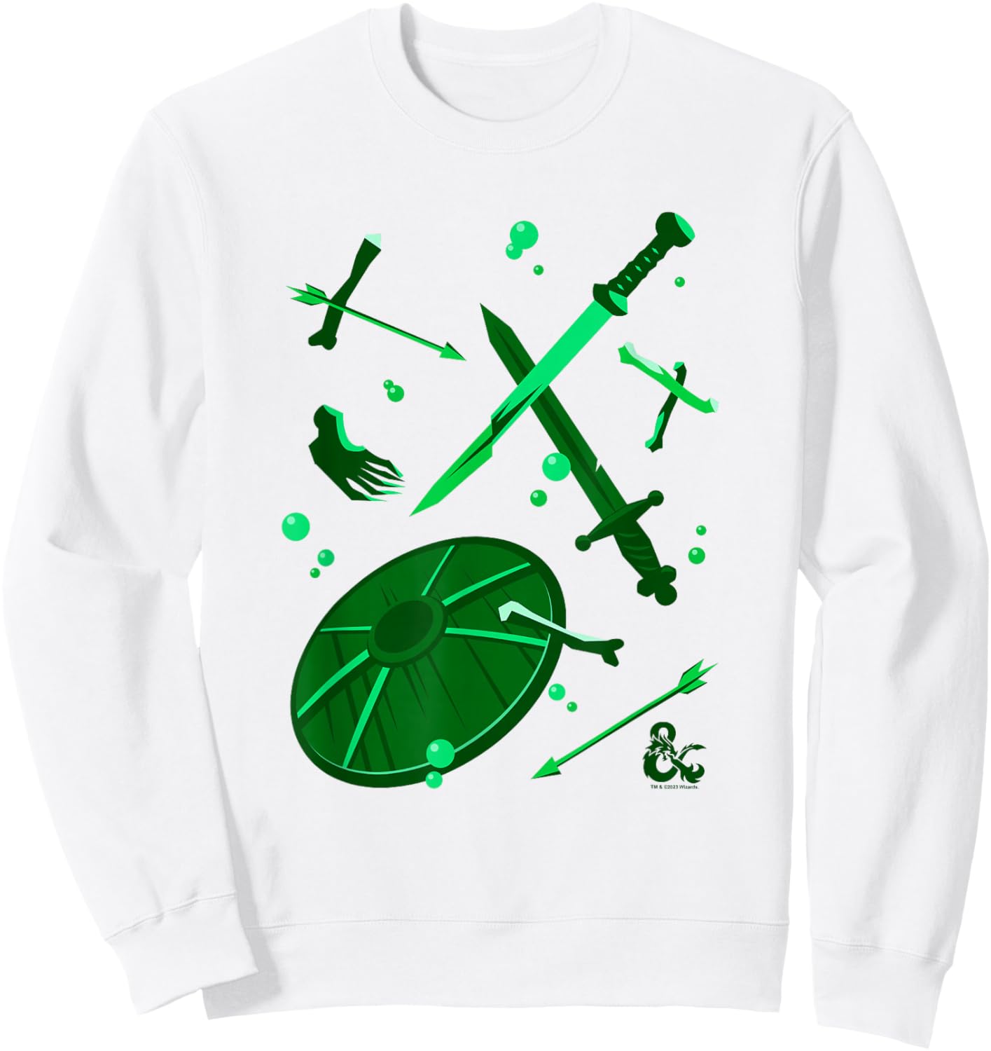 Dungeons & Dragons Halloween A Gelatinous Cube Attack Sweatshirt - Sweatshirt | White