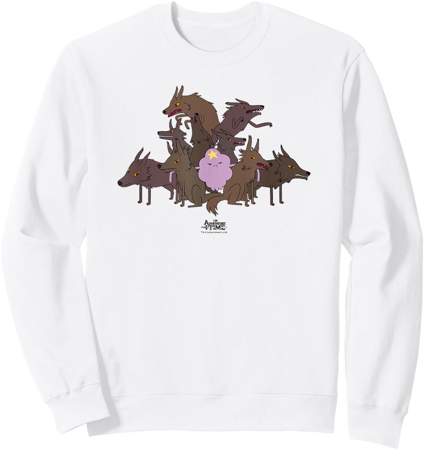 Adventure Time Lumpy Space Princess & Wolves Sweatshirt - Sweatshirt | White