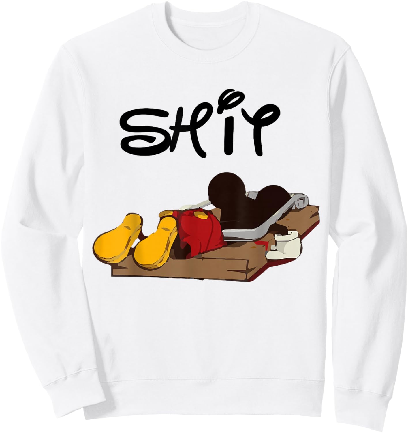 Cartoon Mouse In Trap Sweatshirt - Sweatshirt | White