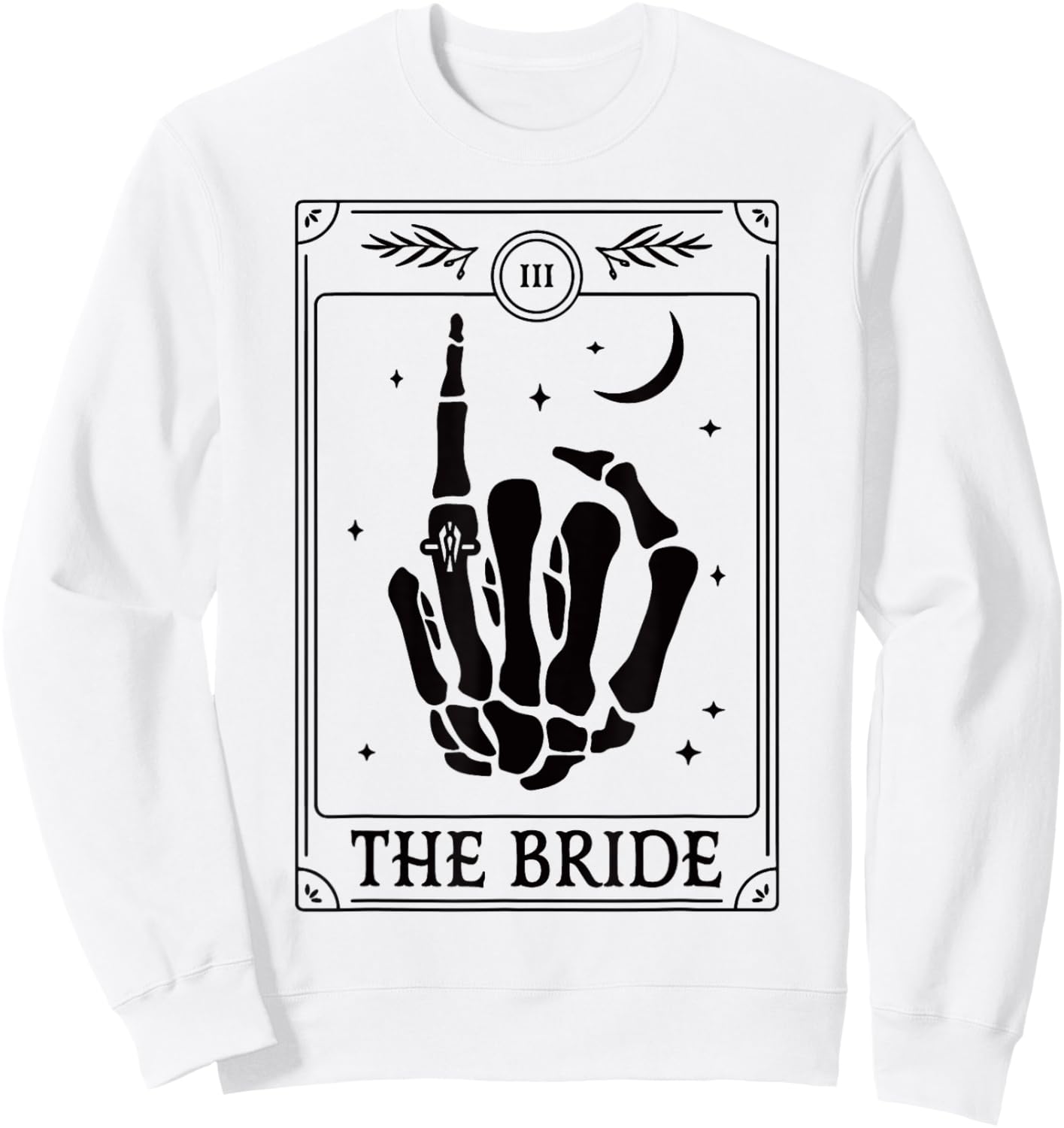 The Bride Coven Skeleton Hand Gothic Bachelorette Wedding Sweatshirt - Sweatshirt | White