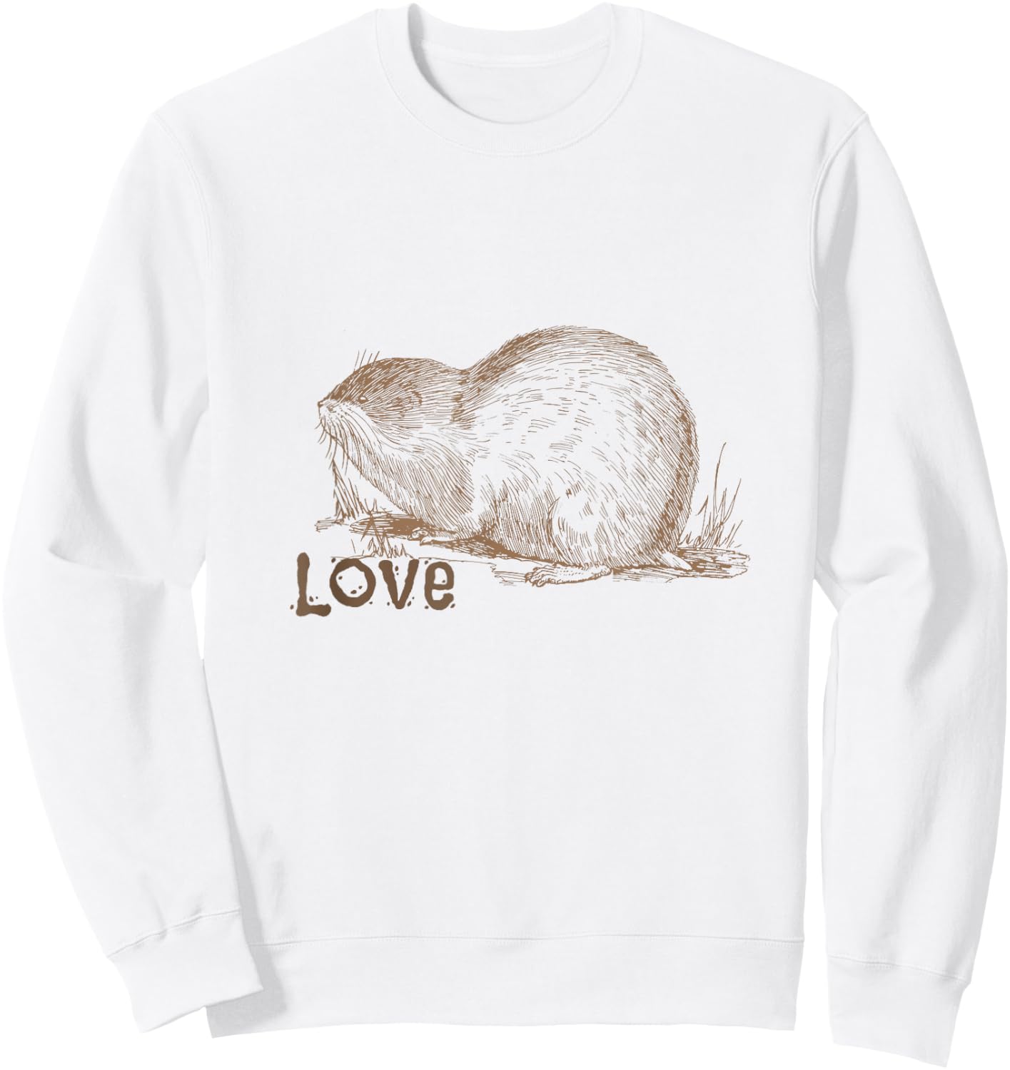 Muskrat Love Music , 70s Retro Rodent Rhythms Sweatshirt - Sweatshirt | White