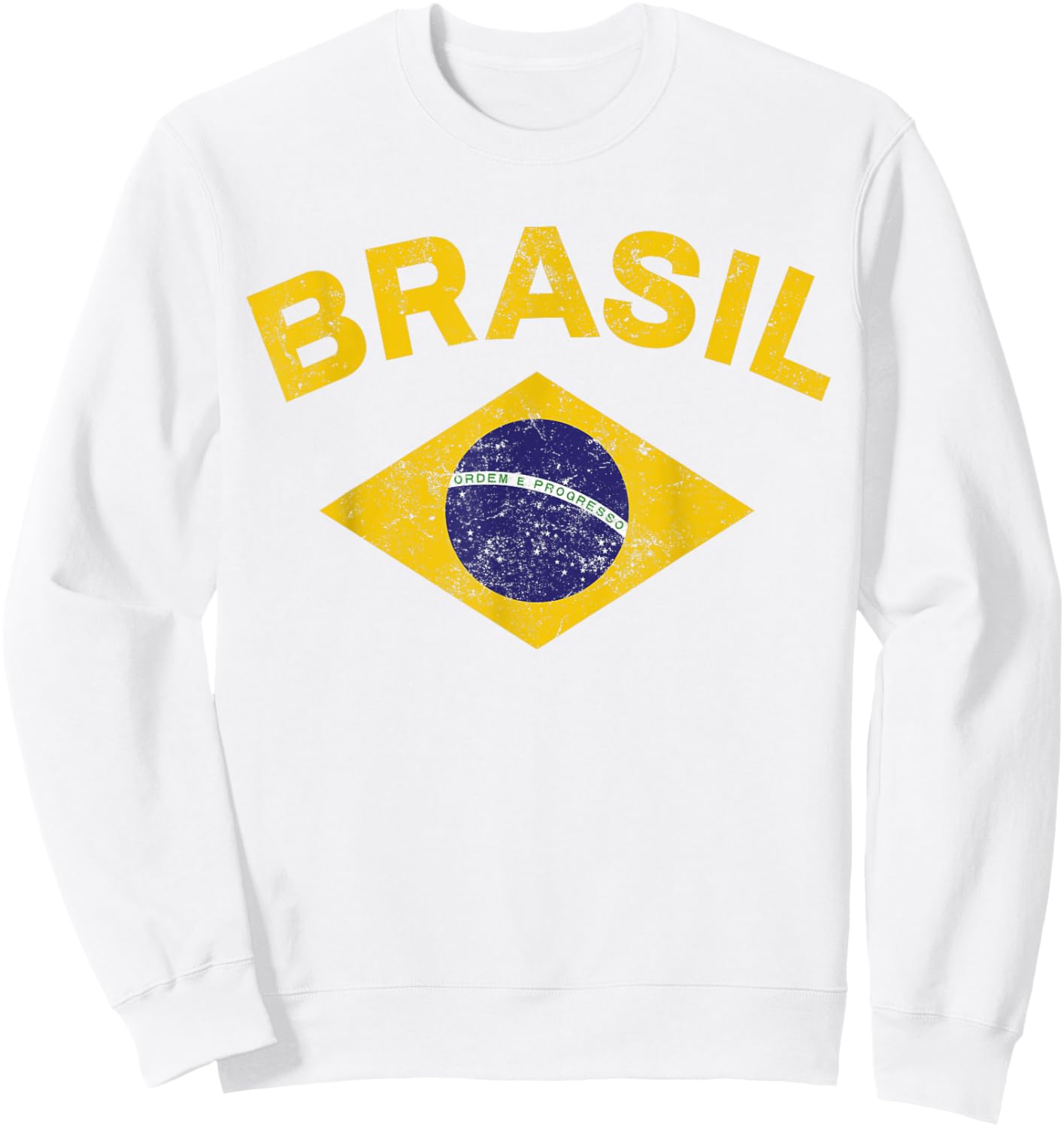 Brazil Flag Patriotic Brazilian Men Boys Girls Brazil Sweatshirt - Sweatshirt | White