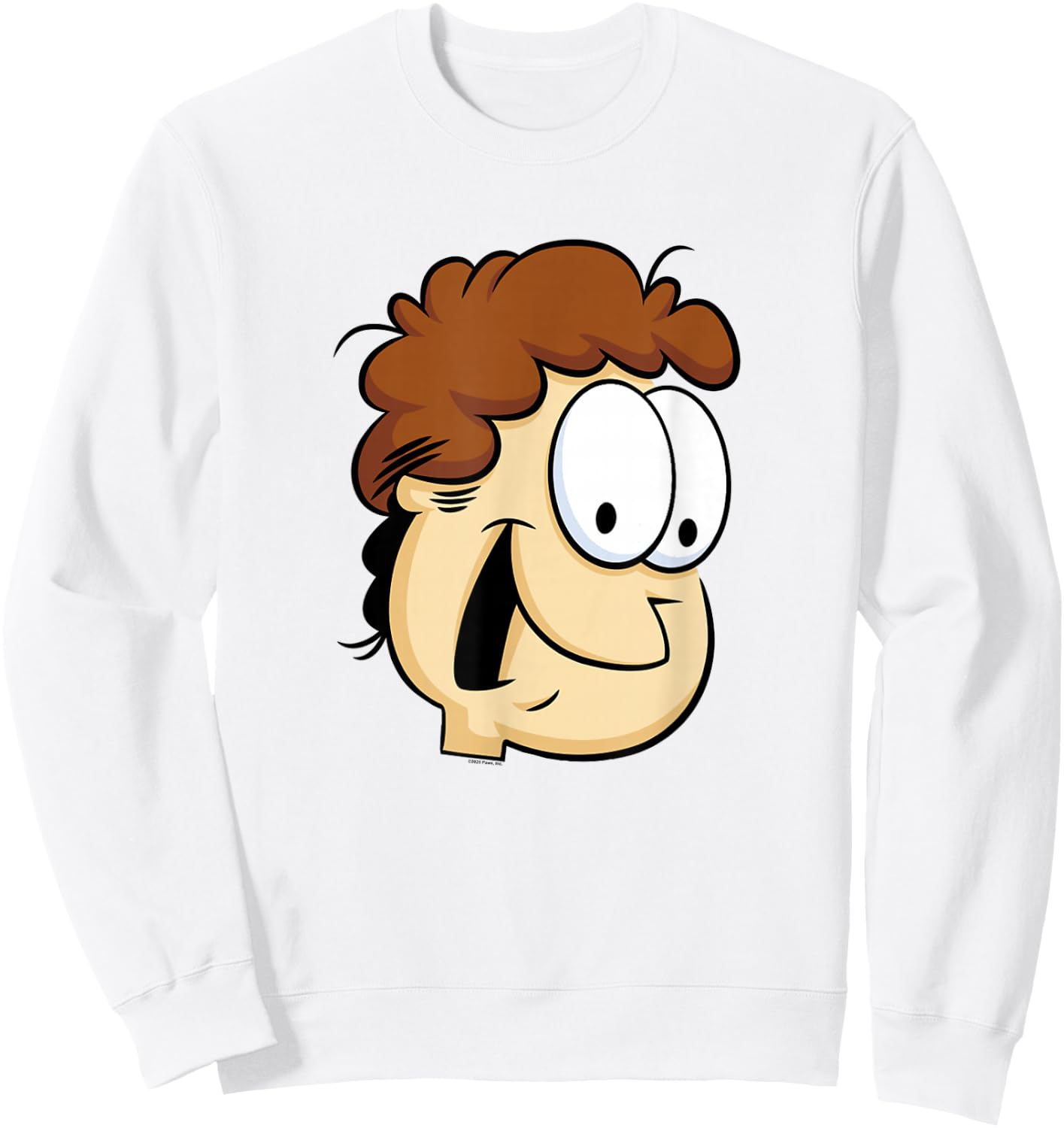 Garfield Jon Arbuckle Big Face Sweatshirt - Sweatshirt | White