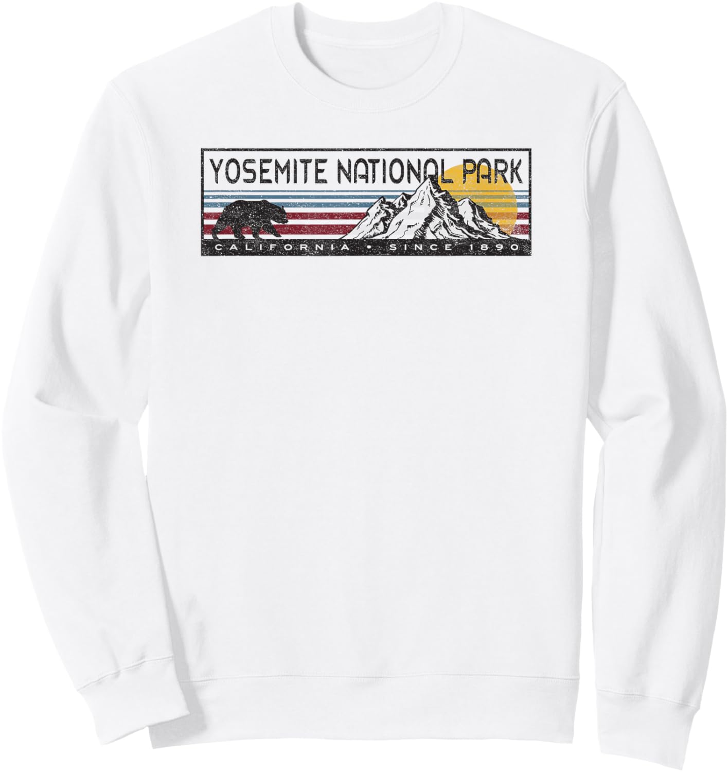 Vintage Yosemite National Park Sweatshirt - Sweatshirt | White