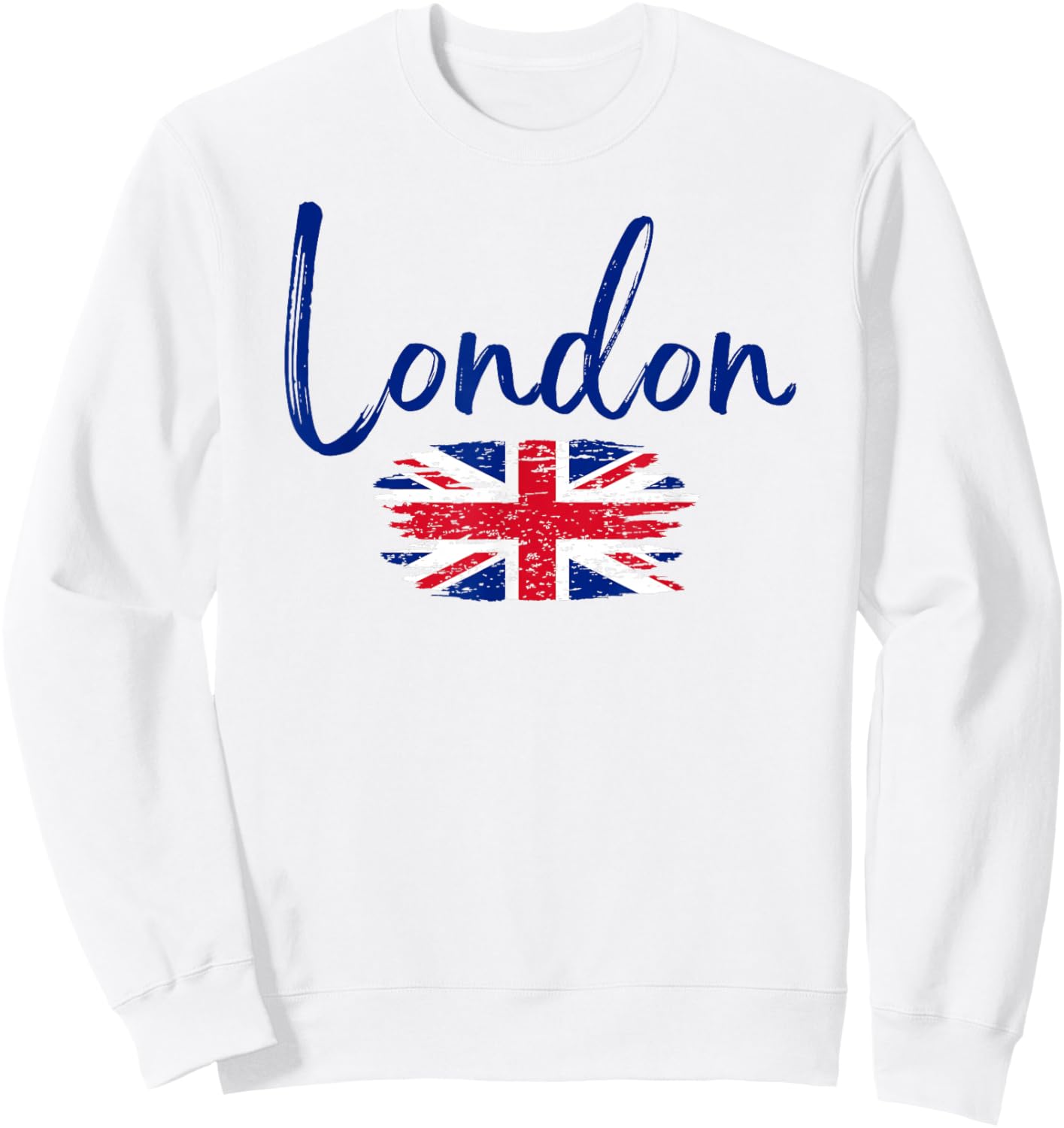 Vintage London England United Kingdom Flag Sweatshirt - Sweatshirt | White