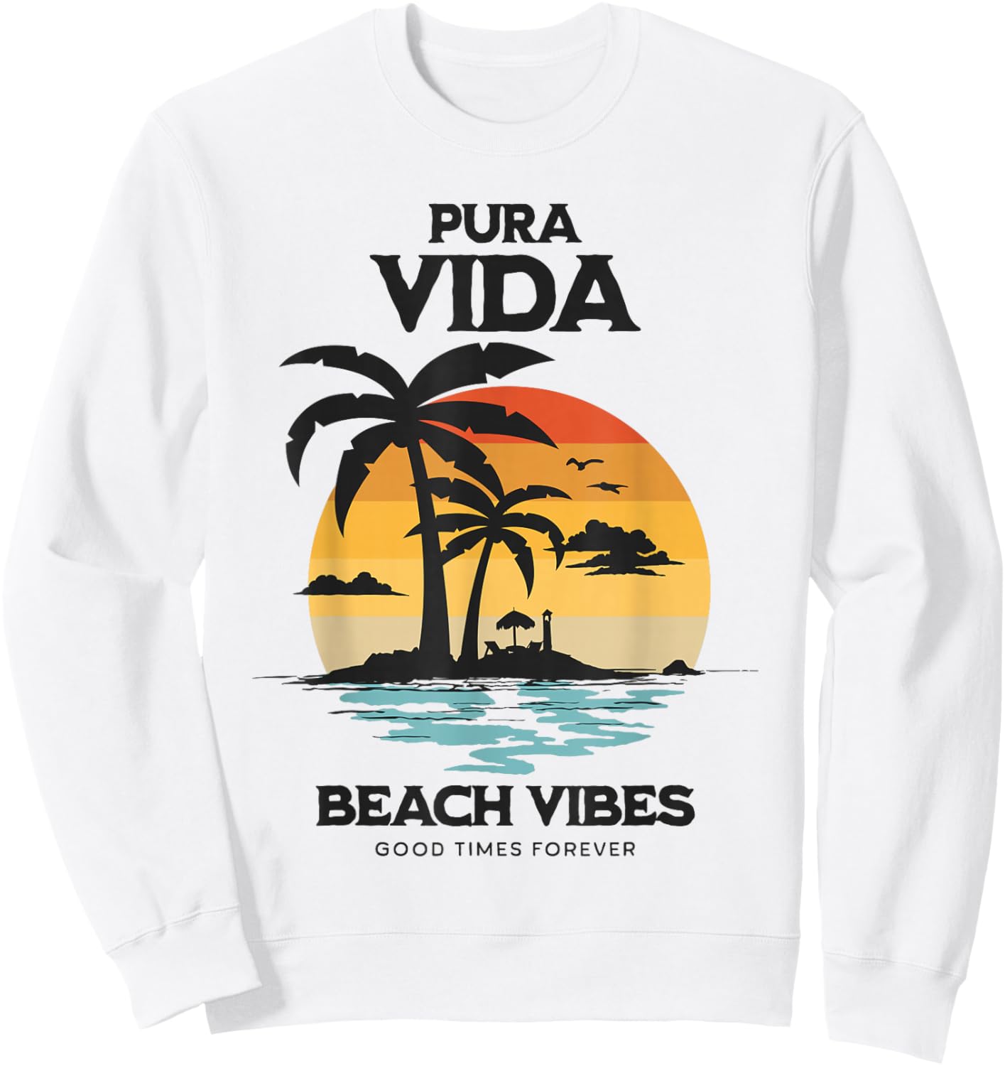 Pura Vida Surfing, Costa Rica, Surfing Pura Vida Sweatshirt - Sweatshirt | White