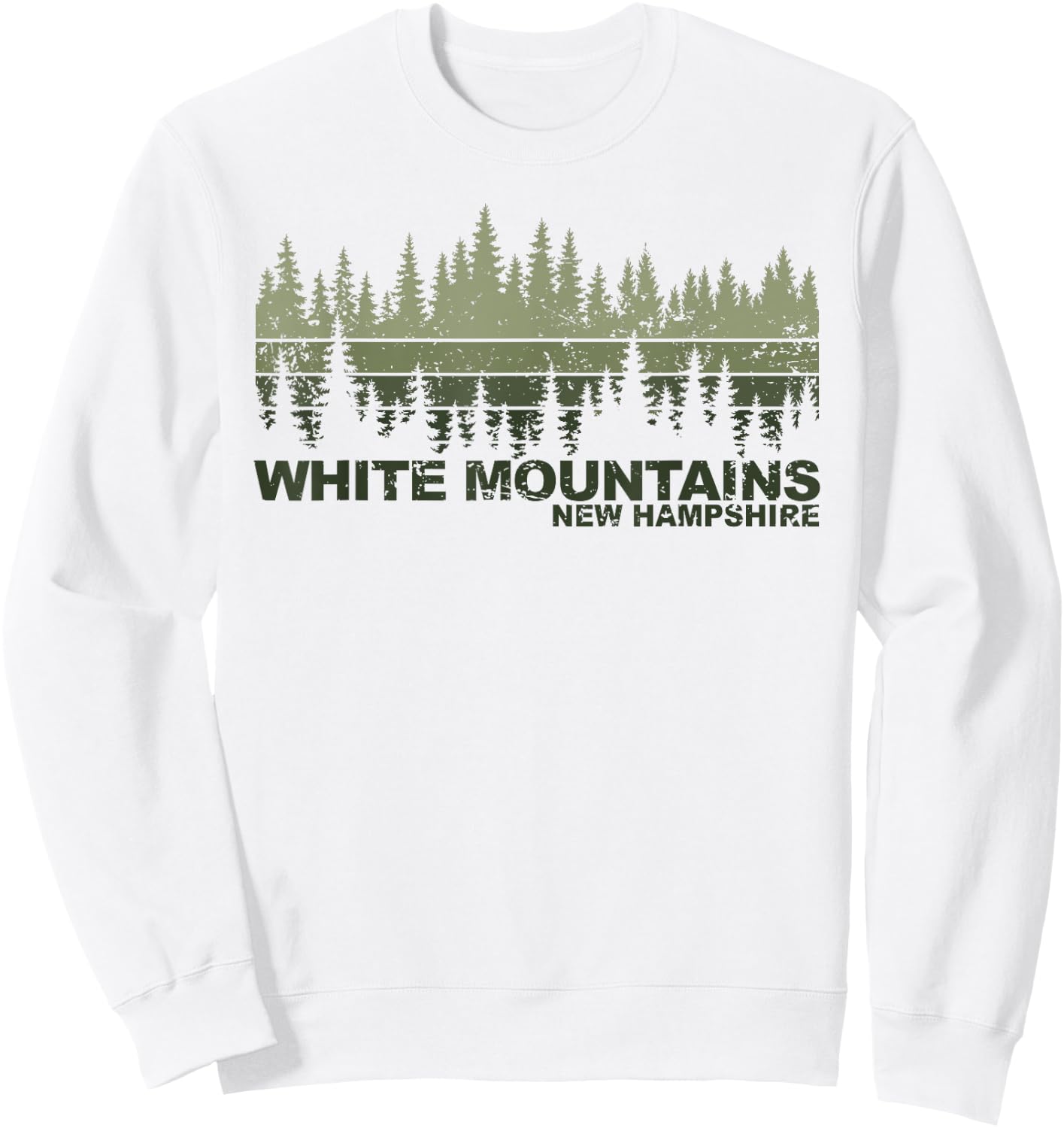 White Mountains New Hampshire Sweatshirt - Sweatshirt | White