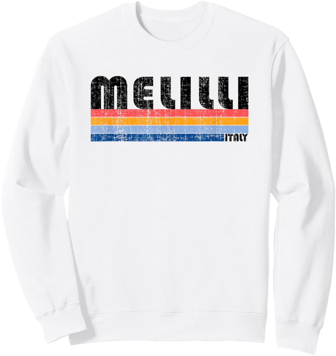 Melilli, Italy Retro 70s 80s Style Sweatshirt - Sweatshirt | White