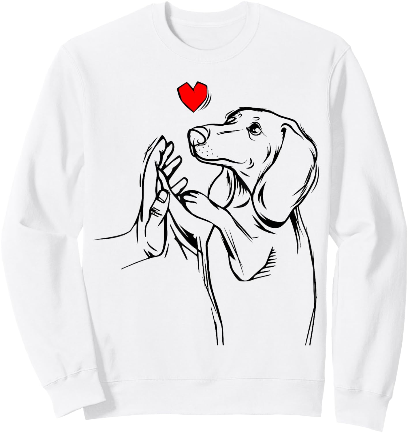 Dachshund Love Cute Weiner Dog Mom Funny Girls Gift Sweatshirt - Sweatshirt | White