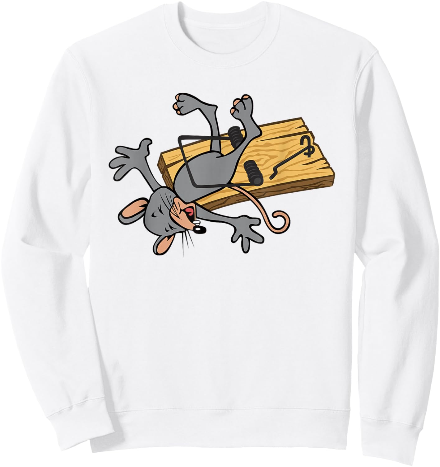 Funny Mouse Trap Sweatshirt - Sweatshirt | White