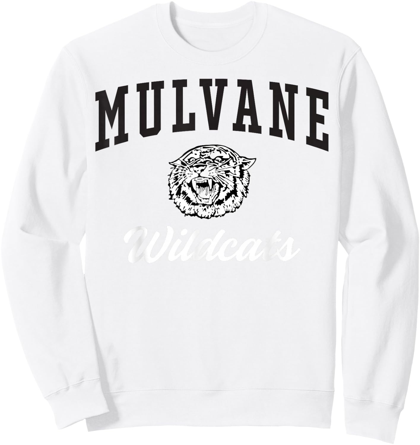 Mulvane High School Wildcats C3 Sweatshirt - Sweatshirt | White