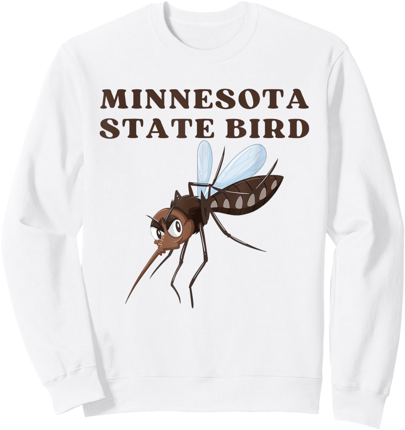 Funny Mosquito Minnesota State Bird Sweatshirt - Sweatshirt | White