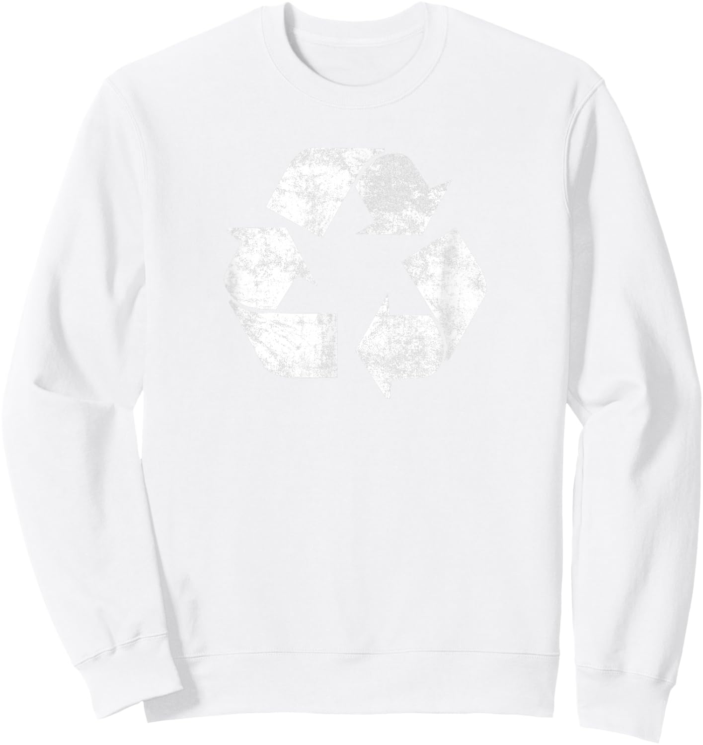 Recycle Logo T Shirt Earth Day Nature Planet Conservation Sweatshirt - Sweatshirt | White