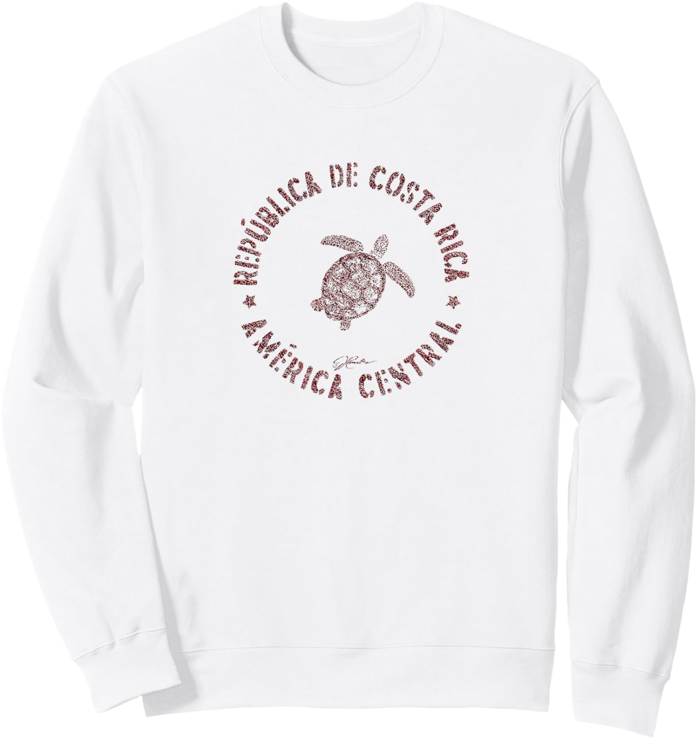JCombs: Republic of Costa Rica Sea Turtle Sweatshirt - Sweatshirt | White