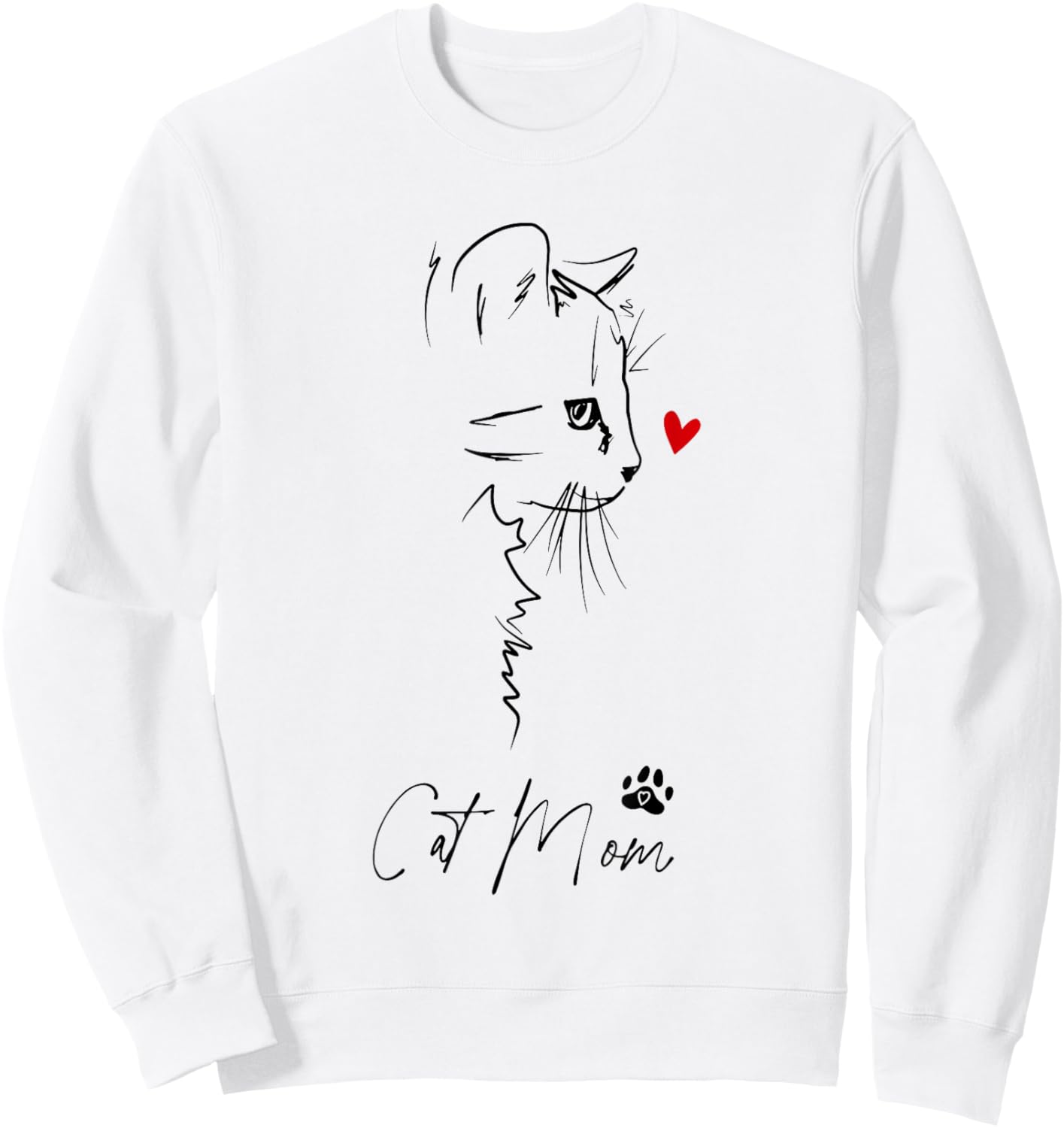 Vintage Retro Cat Mom Cat Owner Funny Mom Mother's Day Women Sweatshirt - Sweatshirt | White