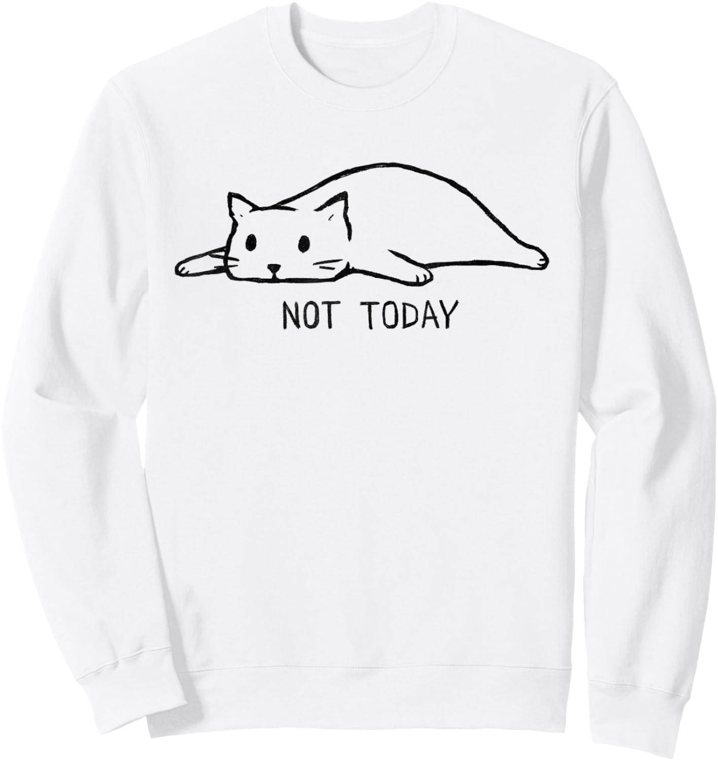 Threadless Fox Shiver Not Today Graphic Sweatshirt - Sweatshirt | White