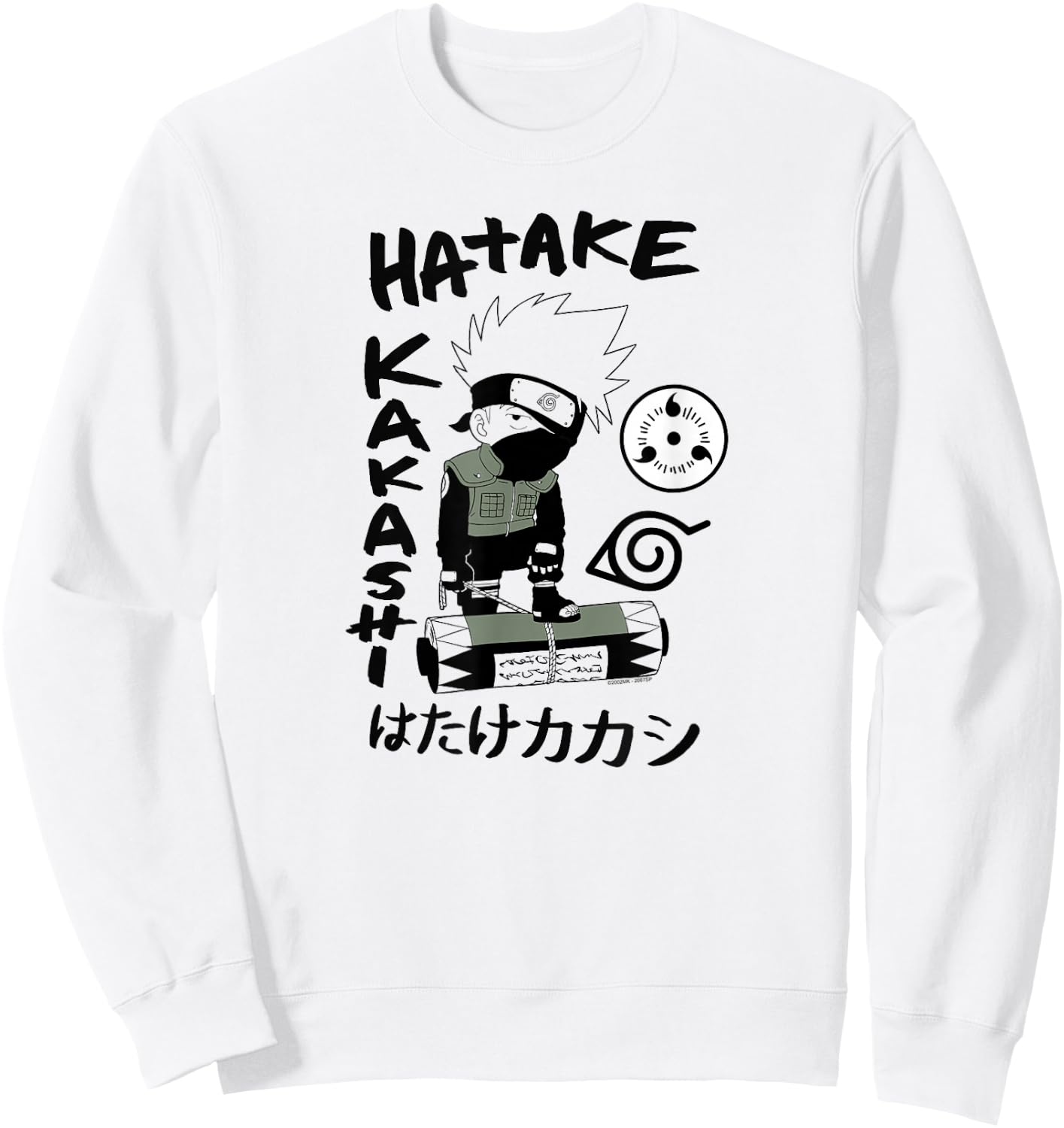 Naruto Shippuden Hatake Kakashi Chibi Drawing Anime Sweatshirt - Sweatshirt | White