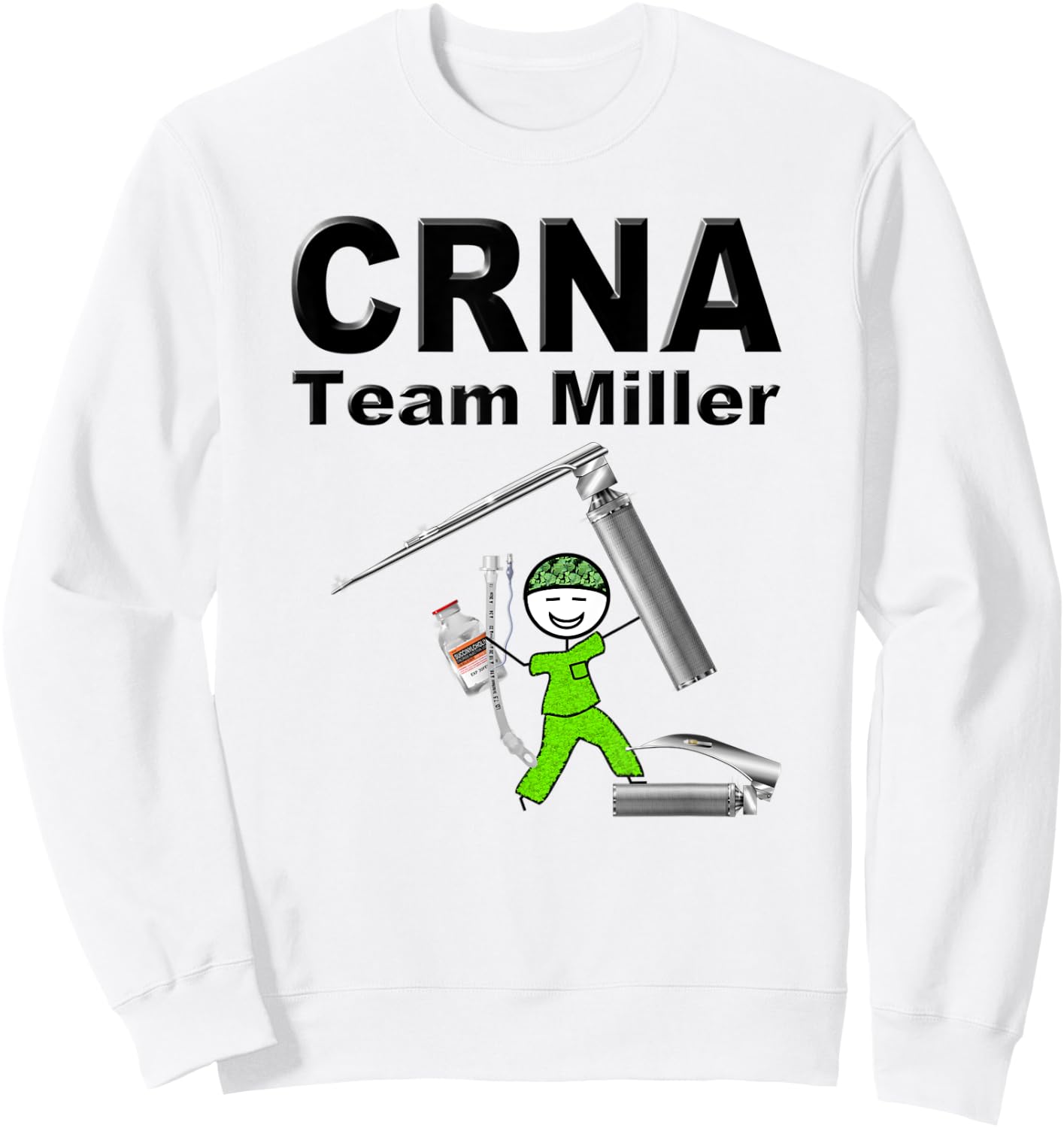 CRNA Team Miller Blade Sweatshirt - Sweatshirt | White
