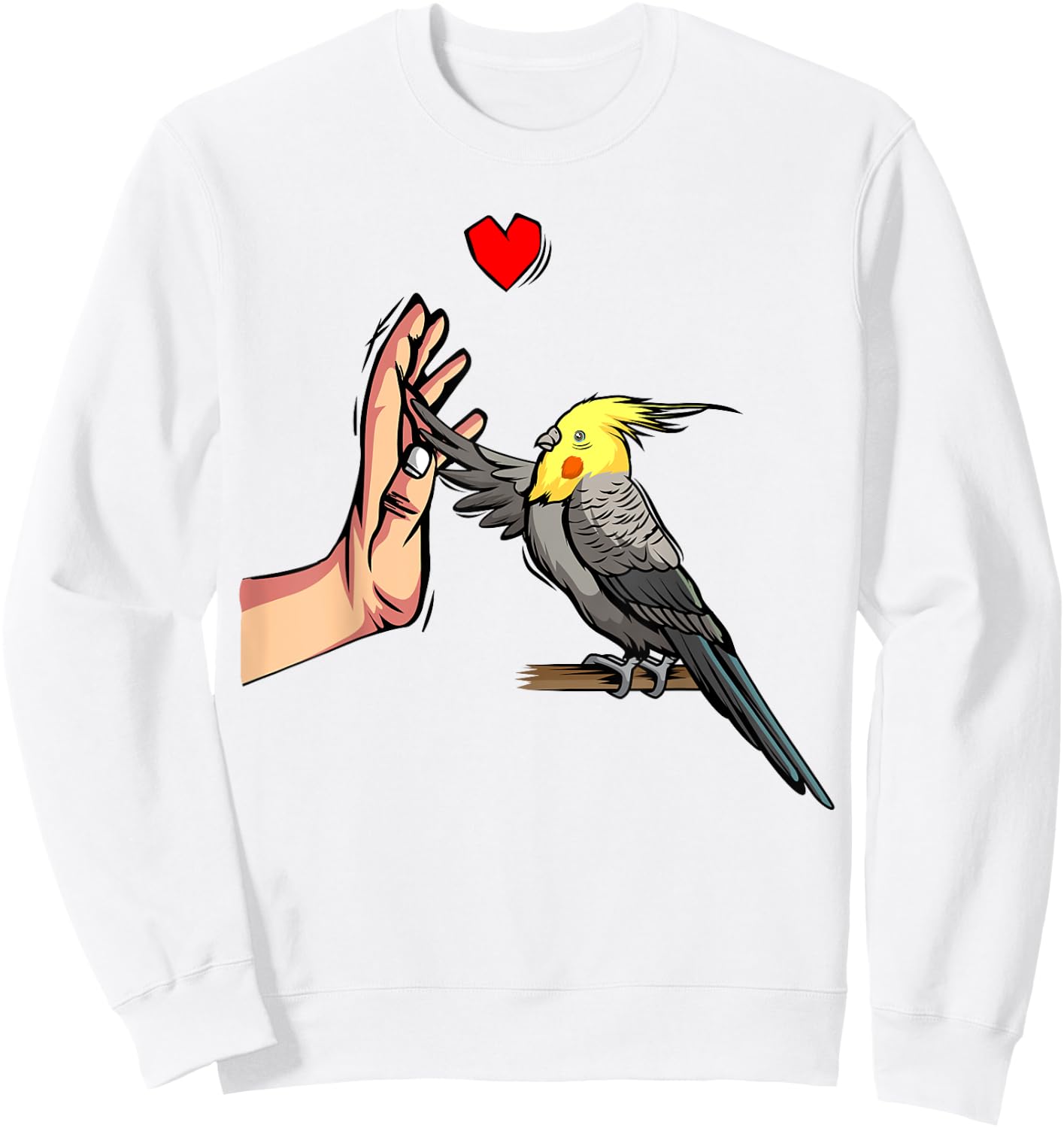 Cute Bird Lover and Gift Ideas Cockatiel Love Bird Lovers Women , White, Small Sweatshirt - Sweatshirt | White