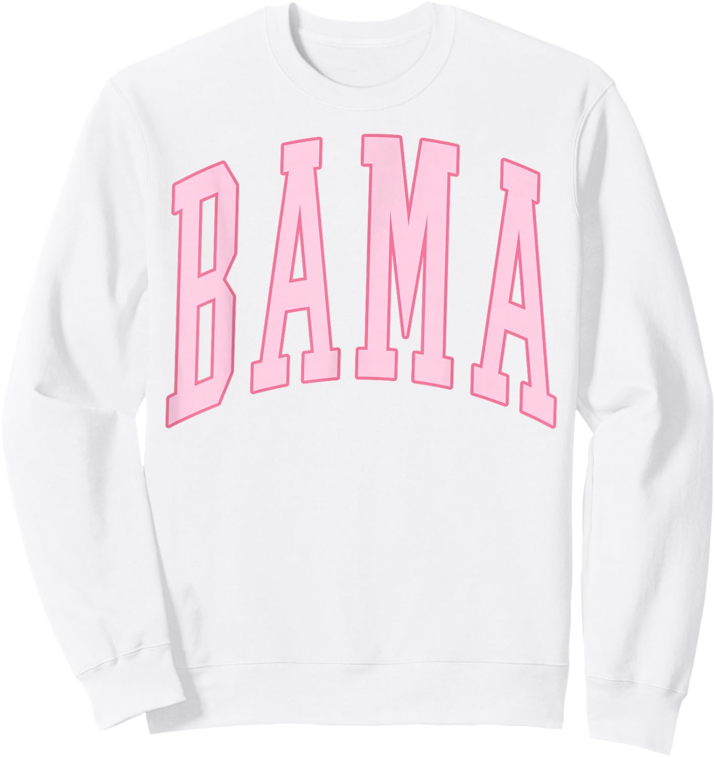 Alabama Bama Vintage Preppy Varsity Pink Sports Sweatshirt - Sweatshirt | White