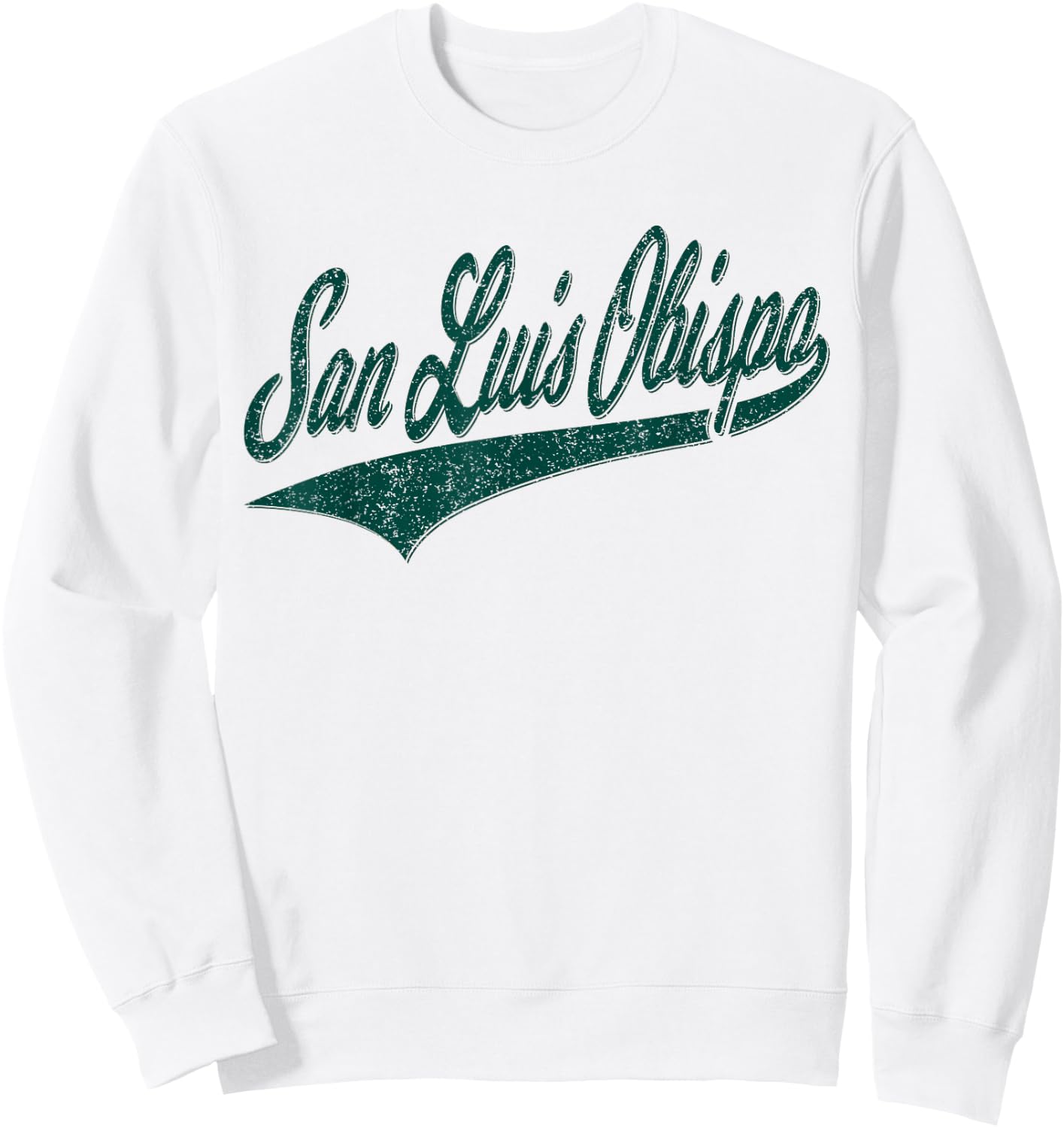 San Luis Obispo Slo California Varsity Script Sports Jersey Sweatshirt - Sweatshirt | White