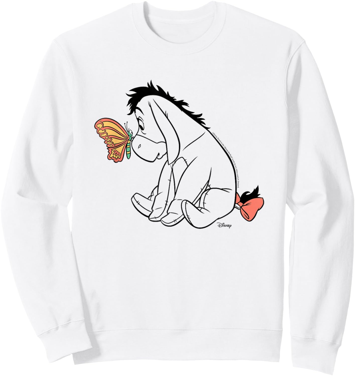 Winnie The Pooh - Eeyore and Butterfly Sweatshirt - Sweatshirt | White