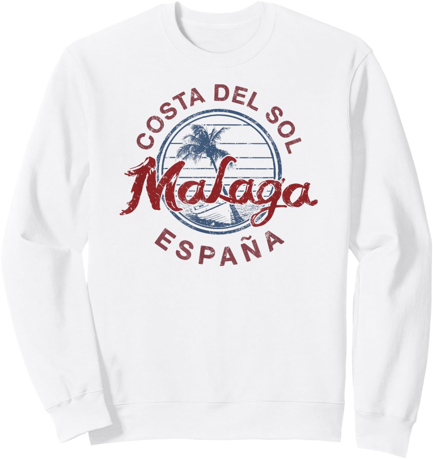 Spain Malaga Vintage Espana Sweatshirt - Sweatshirt | White