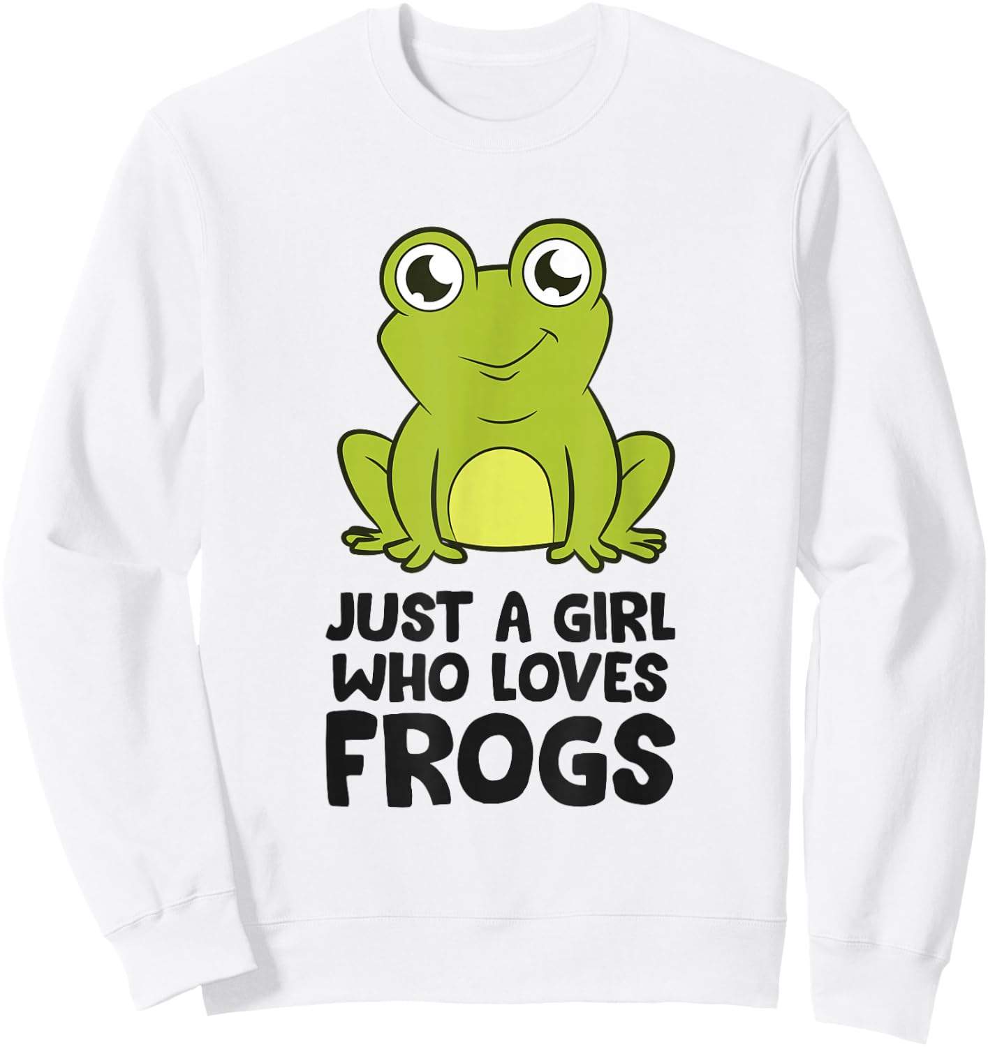 Frog Catcher Girl Just a Girl Who Loves Frogs Sweatshirt - Sweatshirt | White