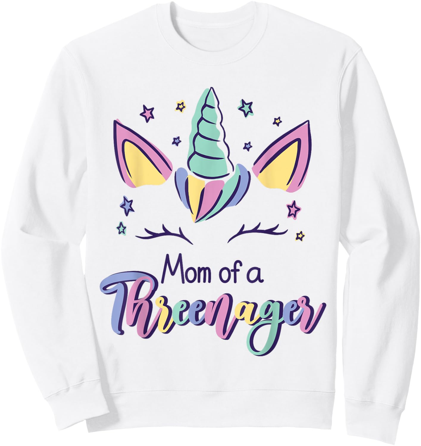 Mommy Mother Mom Of A Threenager Sweatshirt - Sweatshirt | White