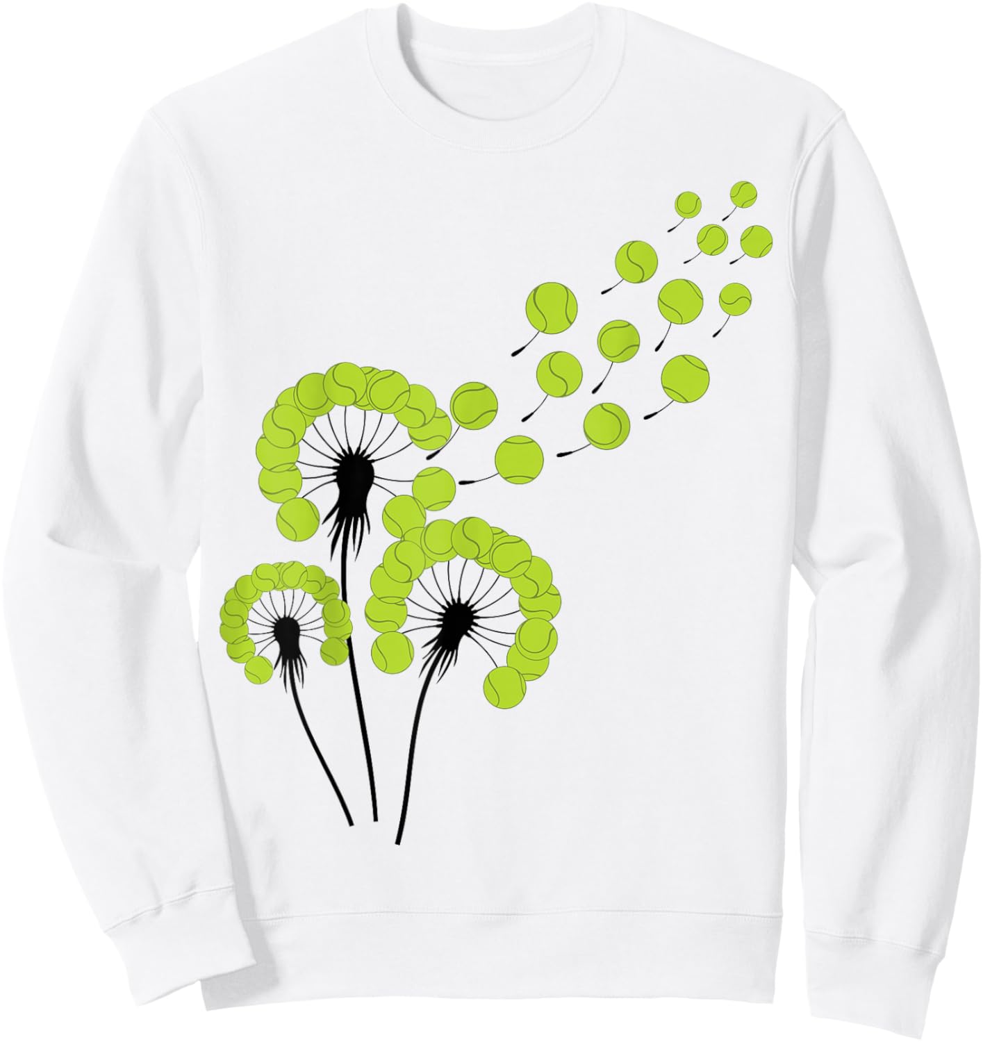Dandelion Tennis Ball Shirt for Tennis Player Tennis Sweatshirt - Sweatshirt | White