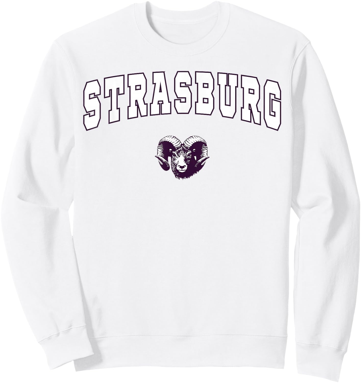 Strasburg High School Rams Sweatshirt - Sweatshirt | White