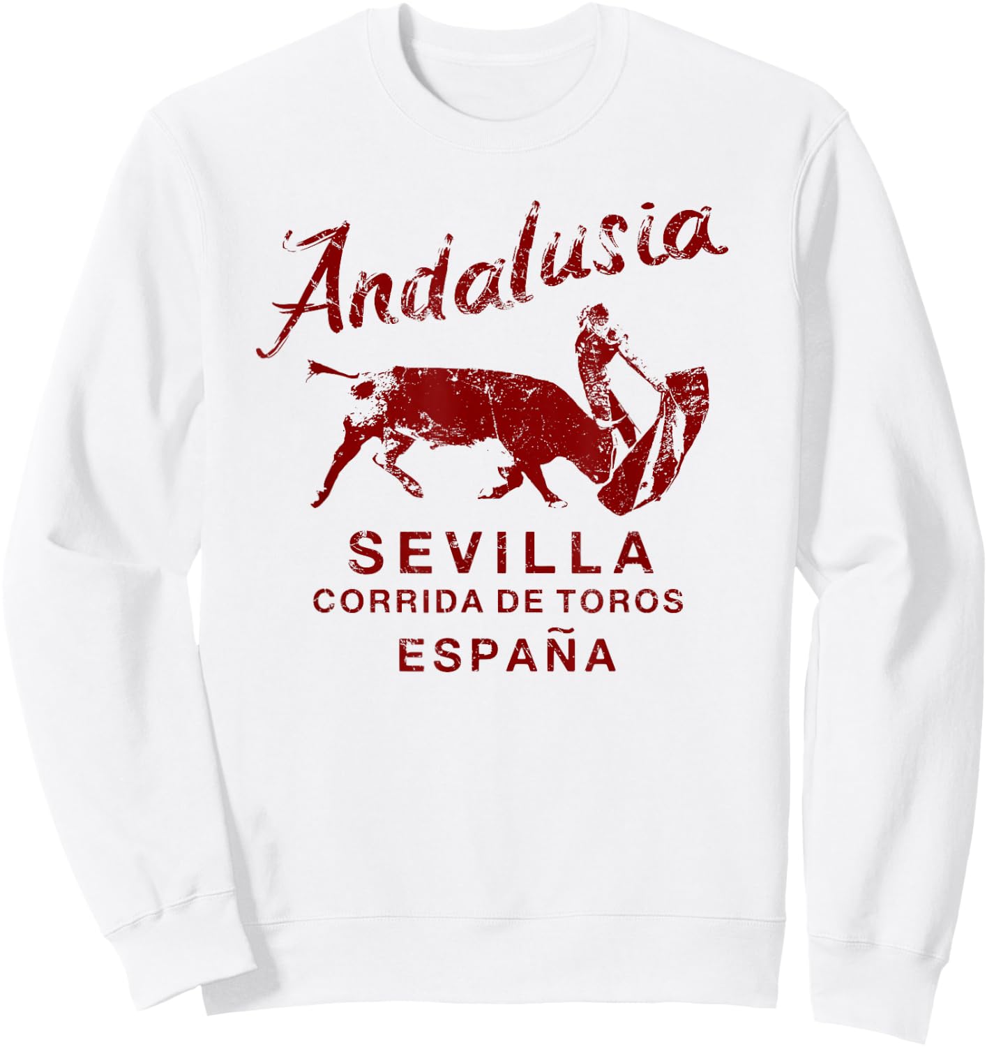 Seville Spain Bullfighting Matador Andalusia Vintage Sweatshirt - Sweatshirt | White