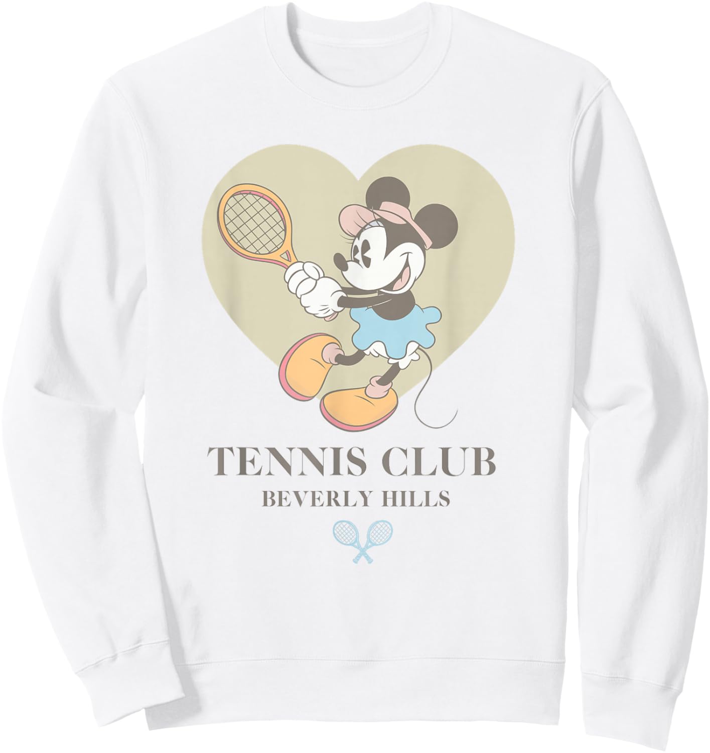Disney Minnie Mouse Tennis Club Beverly Hills Vintage Logo Sweatshirt - Sweatshirt | White