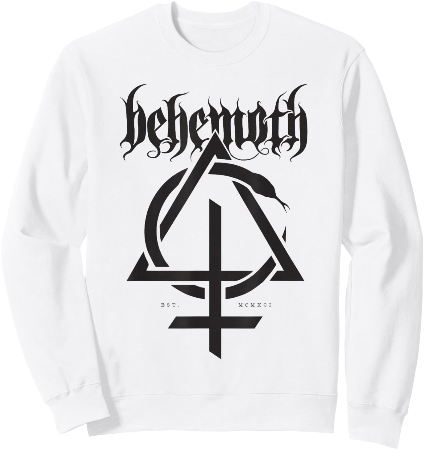Behemoth – Opus Sigil On White Sweatshirt - Sweatshirt | White