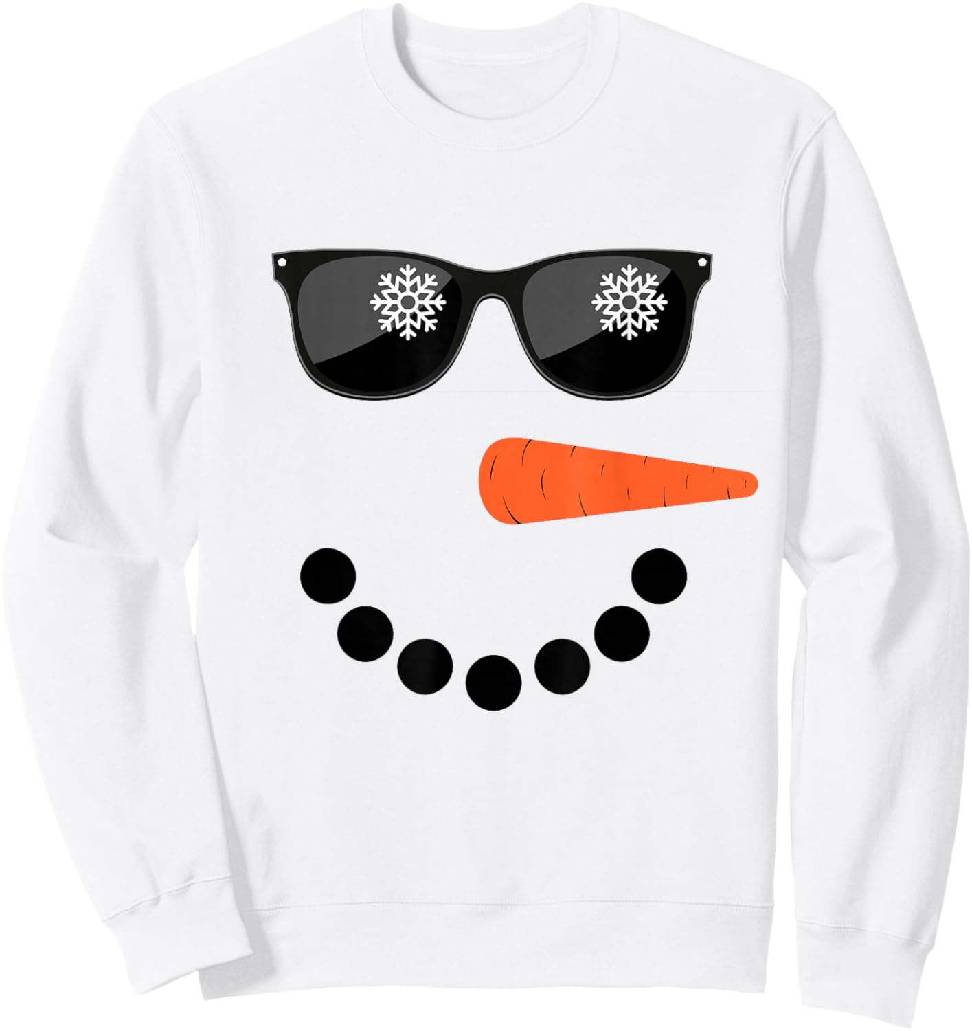Snowman Shirt Glasses Boys Kids Toddlers Christmas Winter Sweatshirt - Sweatshirt | White