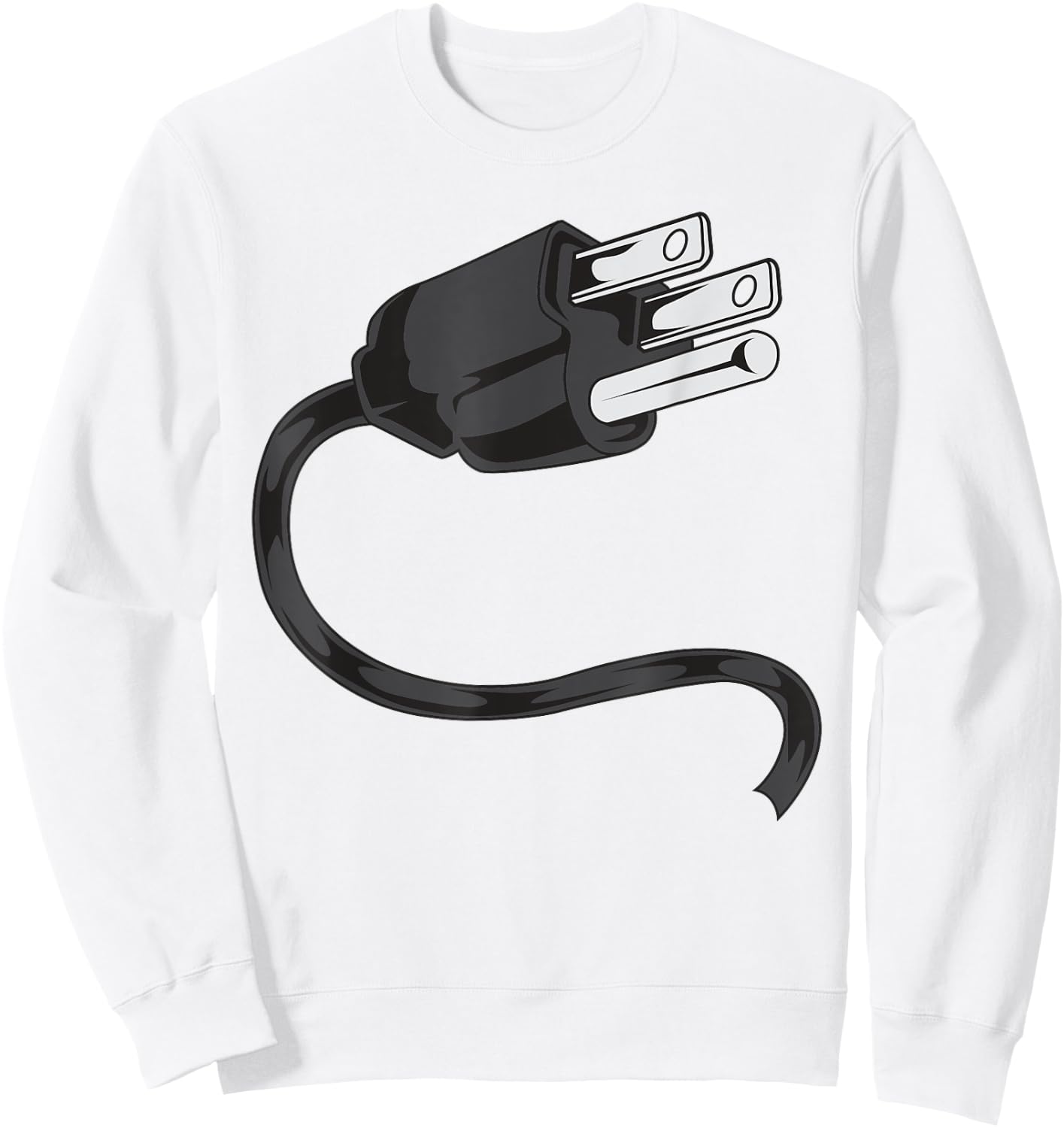 Electrical Outlet Plug and Socket Couples Costume Halloween Sweatshirt - Sweatshirt | White
