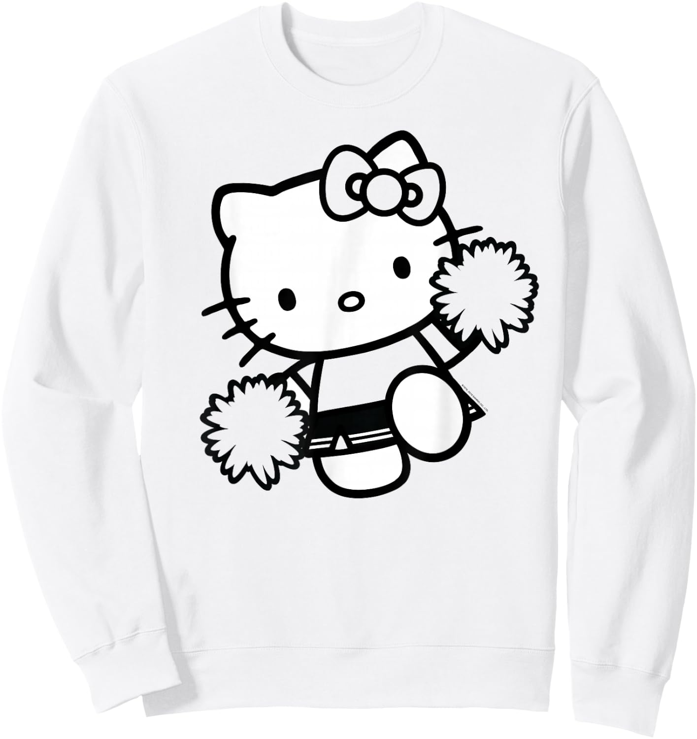 Hello Kitty Cheerleader Squad Team School Color Sweatshirt - Sweatshirt | White