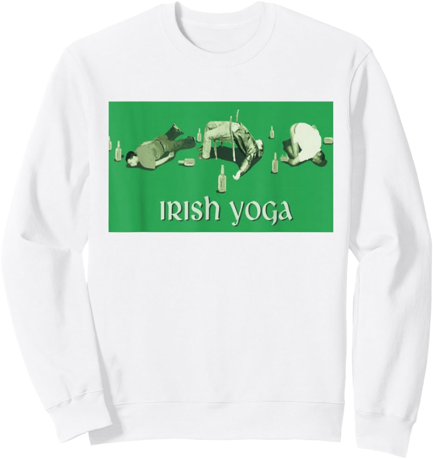 St. Patricks Day Irish Yoga Sweatshirt - Sweatshirt | White