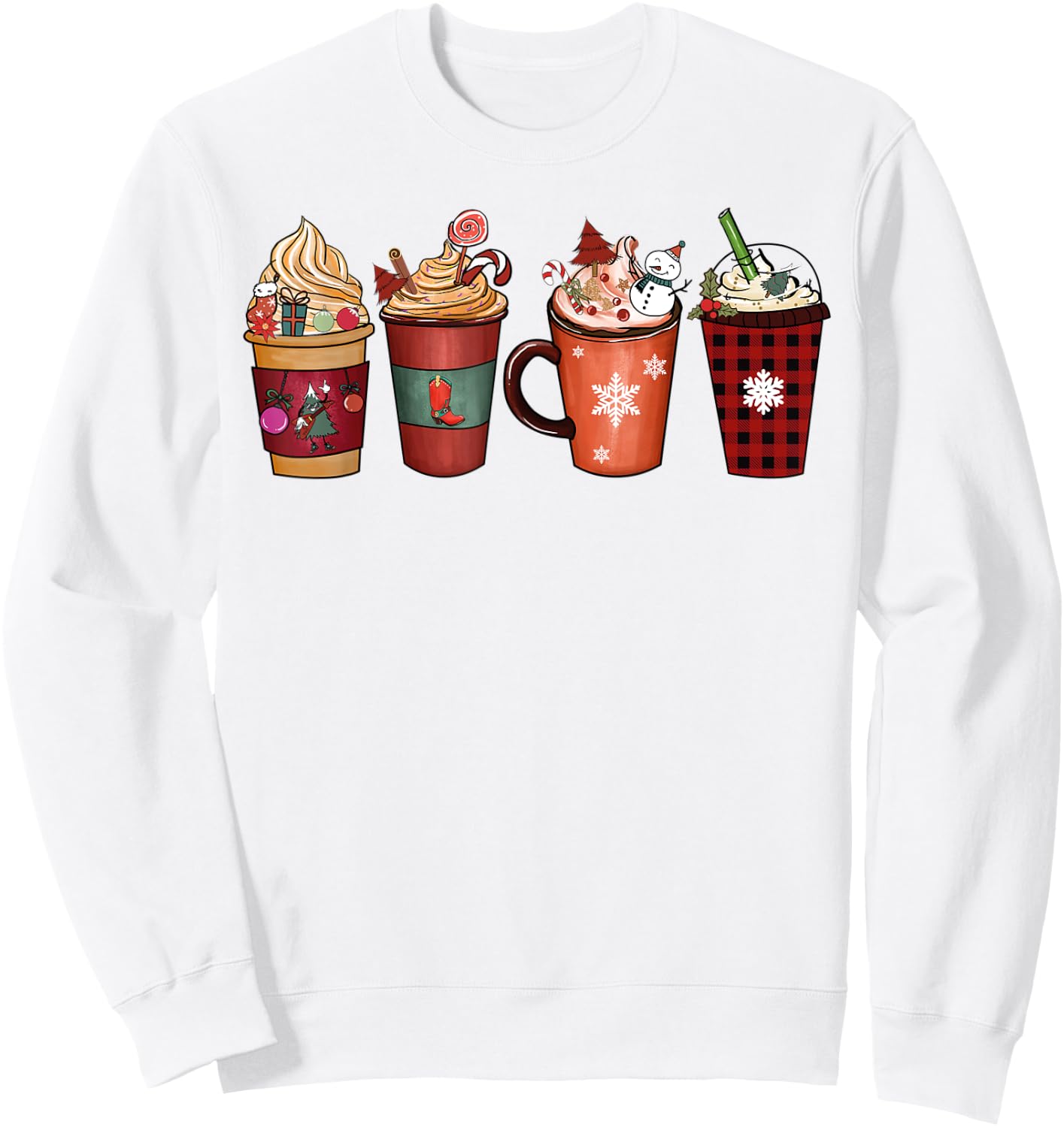 Christmas Coffee Latte Spice Matching Family Pjs Pajamas Sweatshirt - Sweatshirt | White