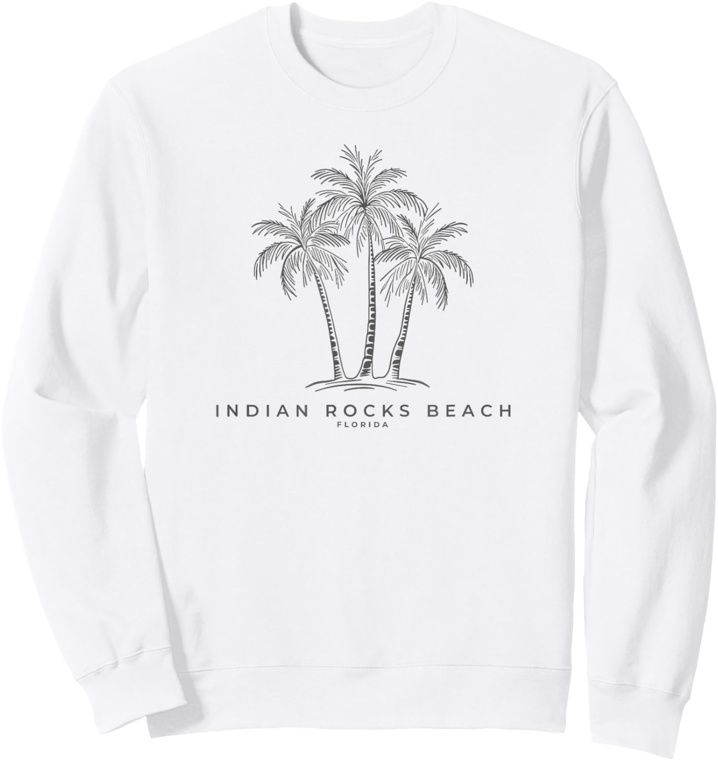 Indian Rocks Beach Florida FL Vintage Palm Tree Souvenir Sweatshirt - Sweatshirt | White