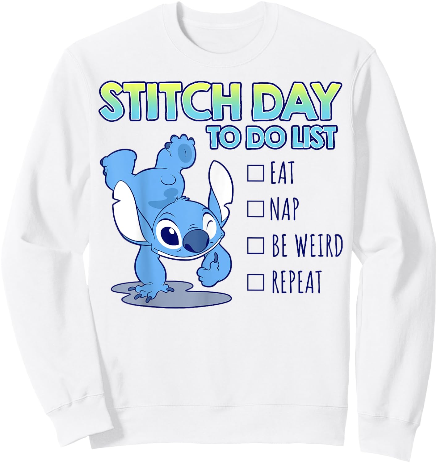 Disney Lilo & Stitch 626 Stitch Day To Do List Sweatshirt - Sweatshirt | White