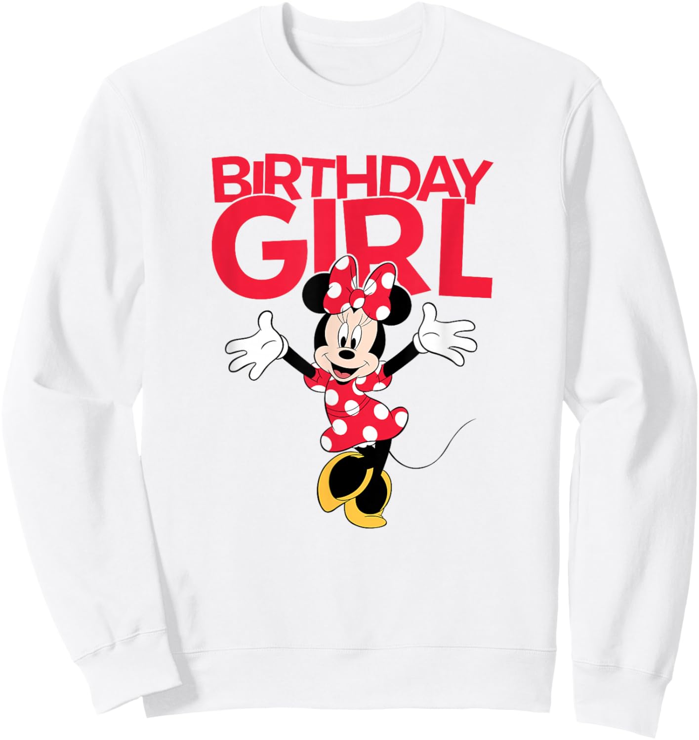 Disney Minnie Mouse Birthday Girl Happy Minnie Sweatshirt - Sweatshirt | White