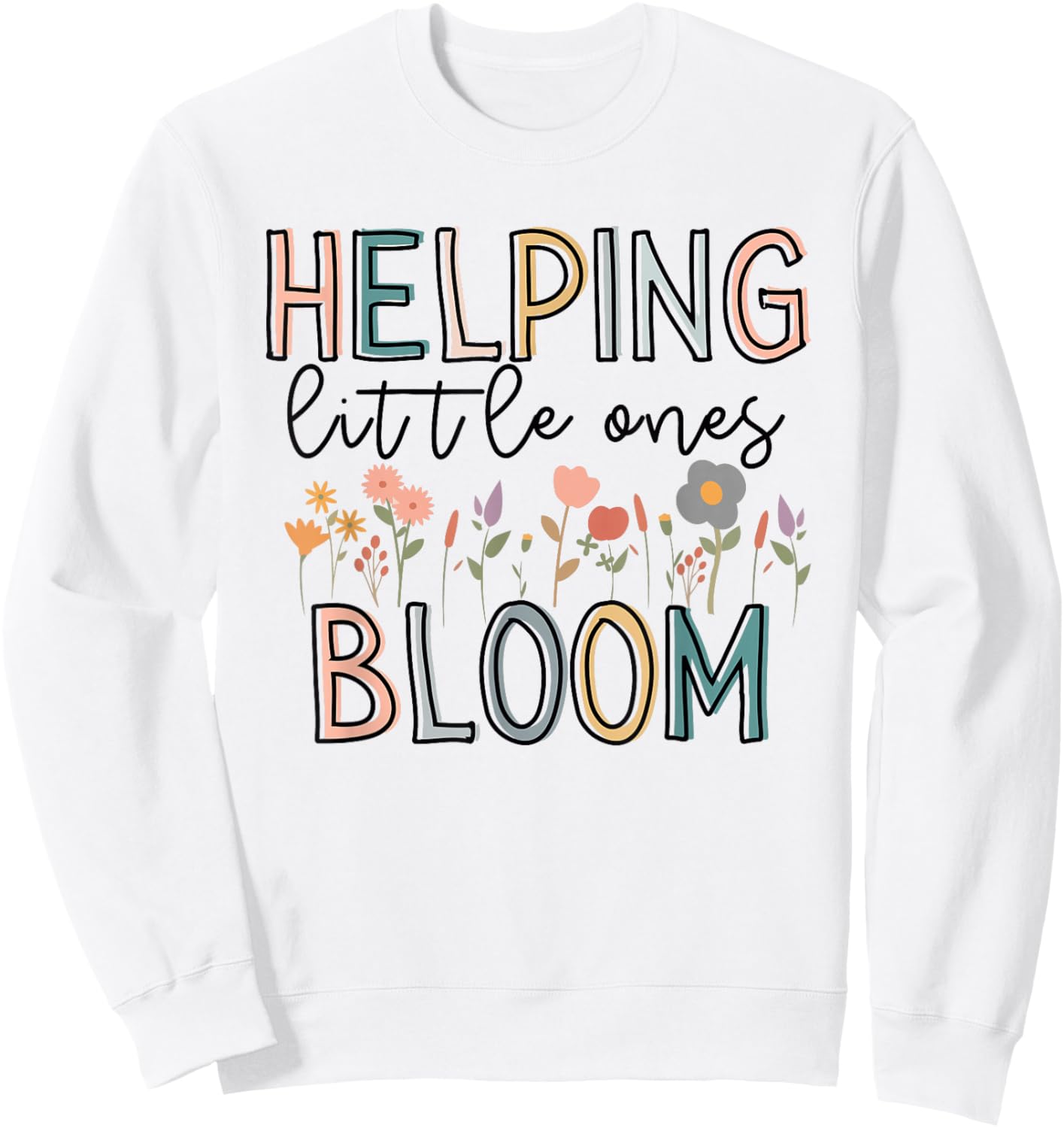 Labor and Delivery L&D Nurse Floral - Women's Blue Small - We See More Crowning Than the Queen - Funny Nurse Gift Sweatshirt - Sweatshirt | White