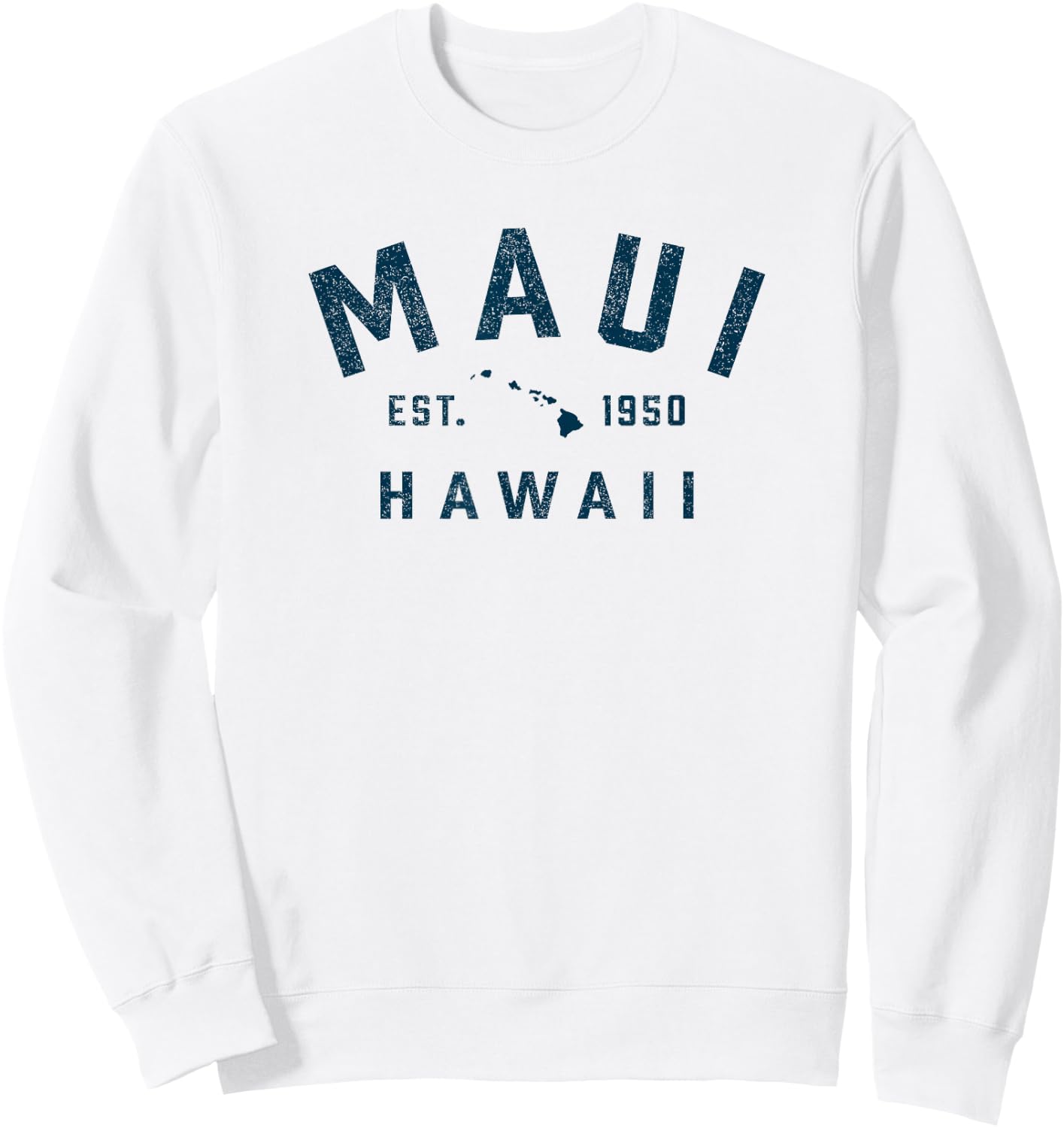 Vintage Maui Hawaii Souvenir Retro Preppy Throwback Hawaiian Sweatshirt - Sweatshirt | White