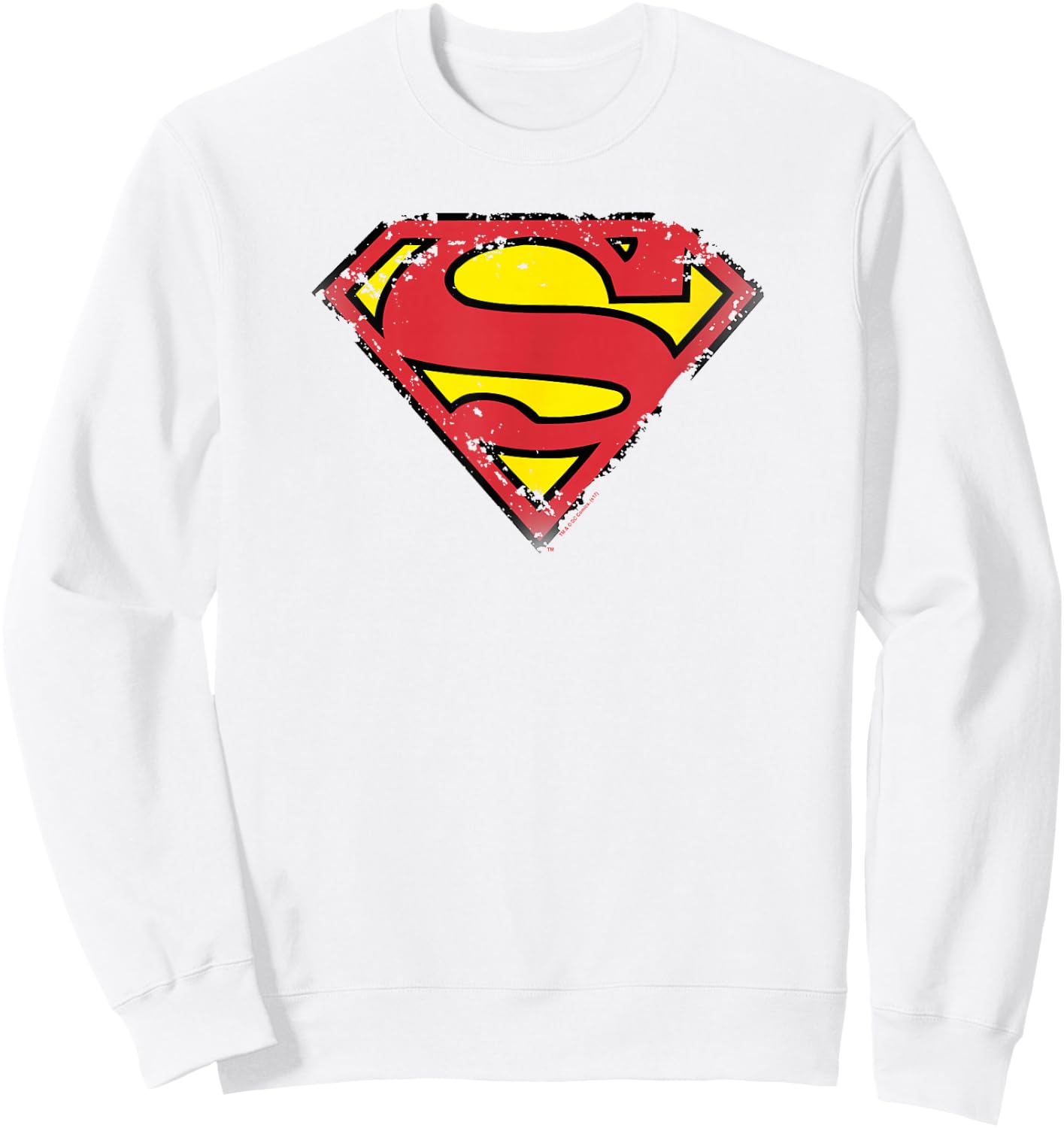 Superman Distressed Shield Sweatshirt - Sweatshirt | White