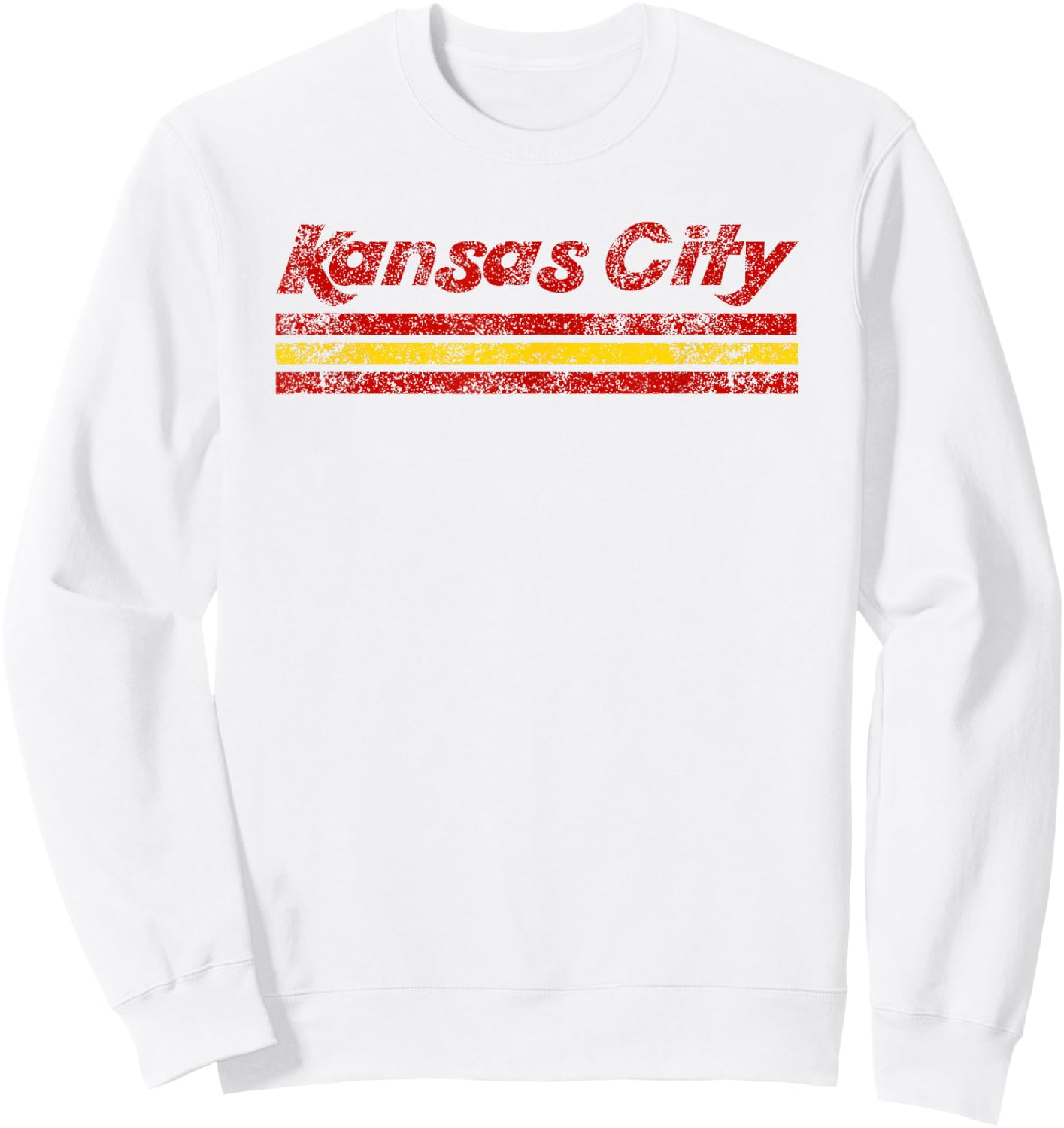 Kansas City Missouri Retro Vintage Weathered Throwback Sweatshirt - Sweatshirt | White