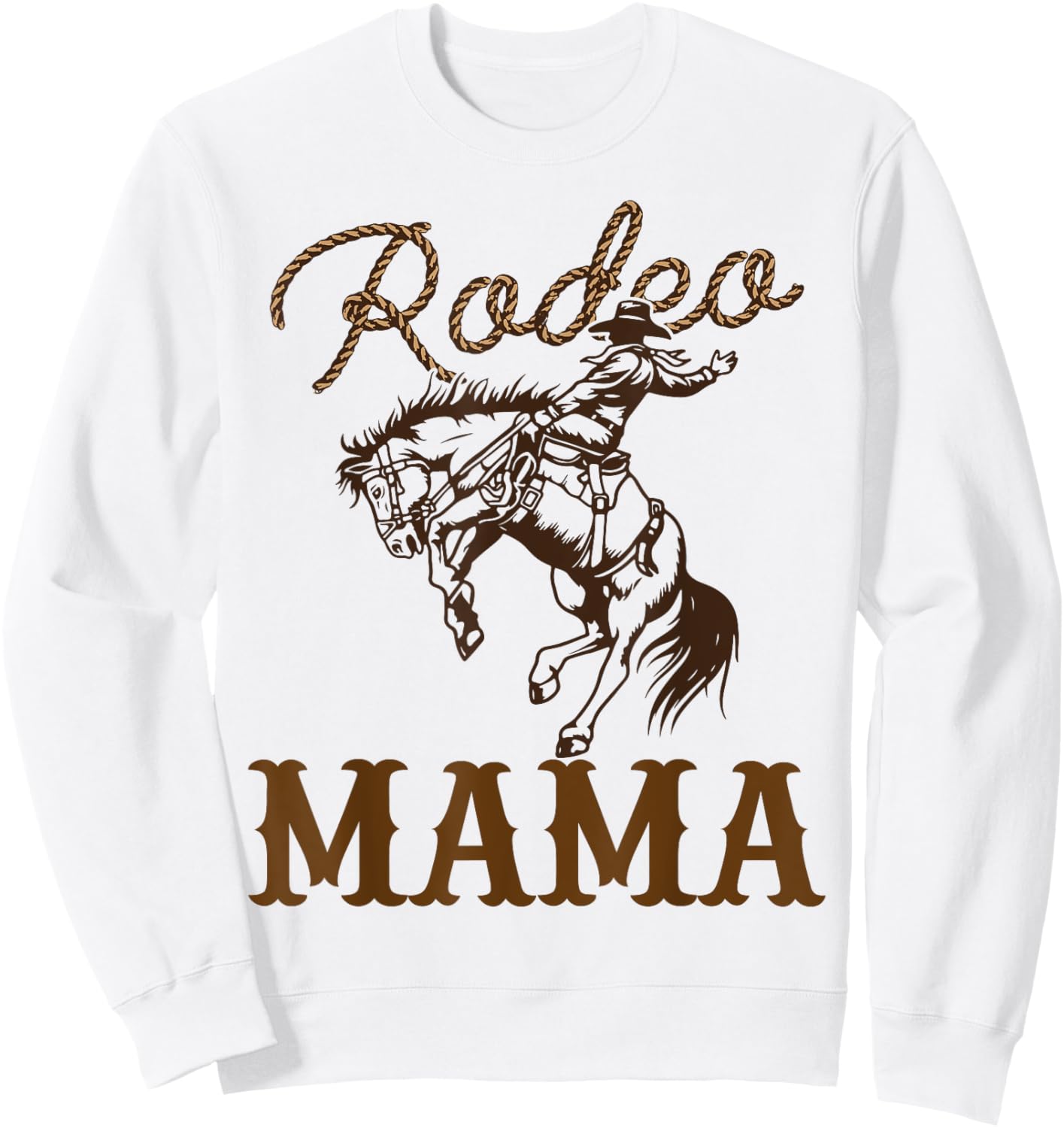 Mama Birthday Cowboy Cowgirl Western Rodeo Mom Bday Party Sweatshirt - Sweatshirt | White