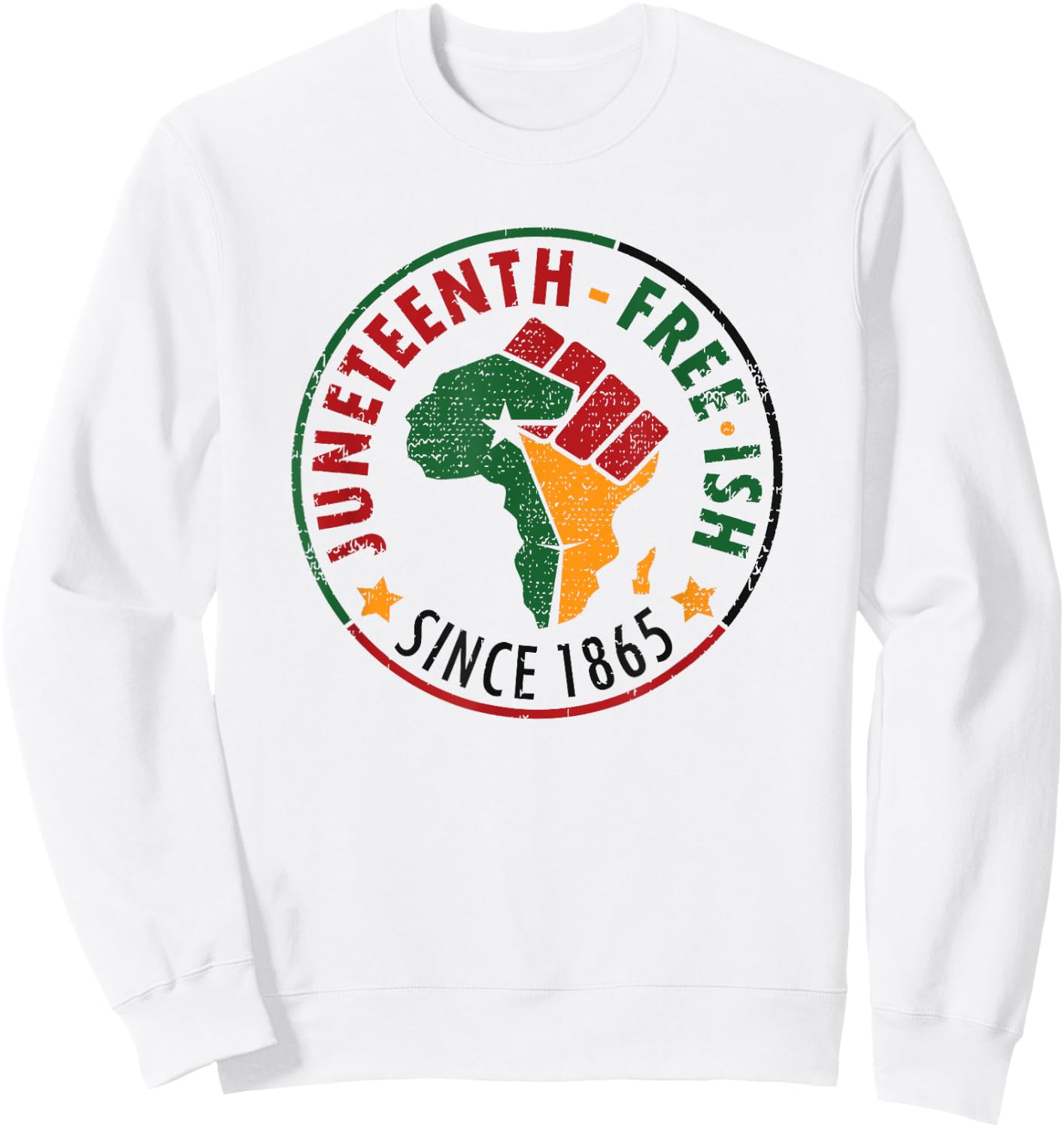 Juneteenth Free-ish Since 1865 Sweatshirt - Sweatshirt | White